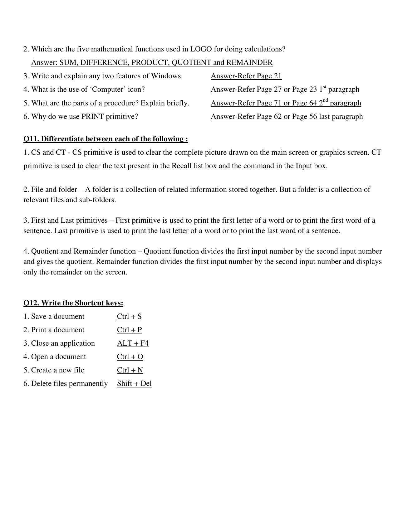 Worksheet for Class 4 Computers Assignment 10 - Page 8