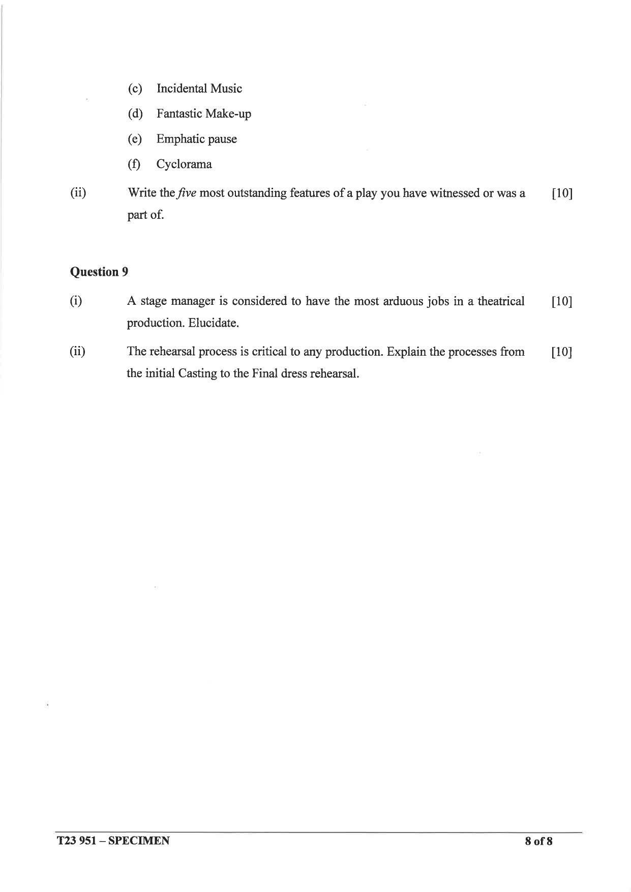 ICSE Class 10 Drama Sample Paper 2023 - Page 8