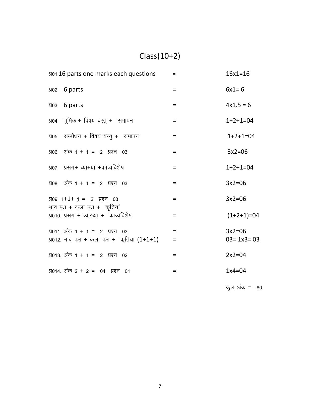 HPBOSE Class 12th Hindi Sample Question Papers 2025 - Page 7