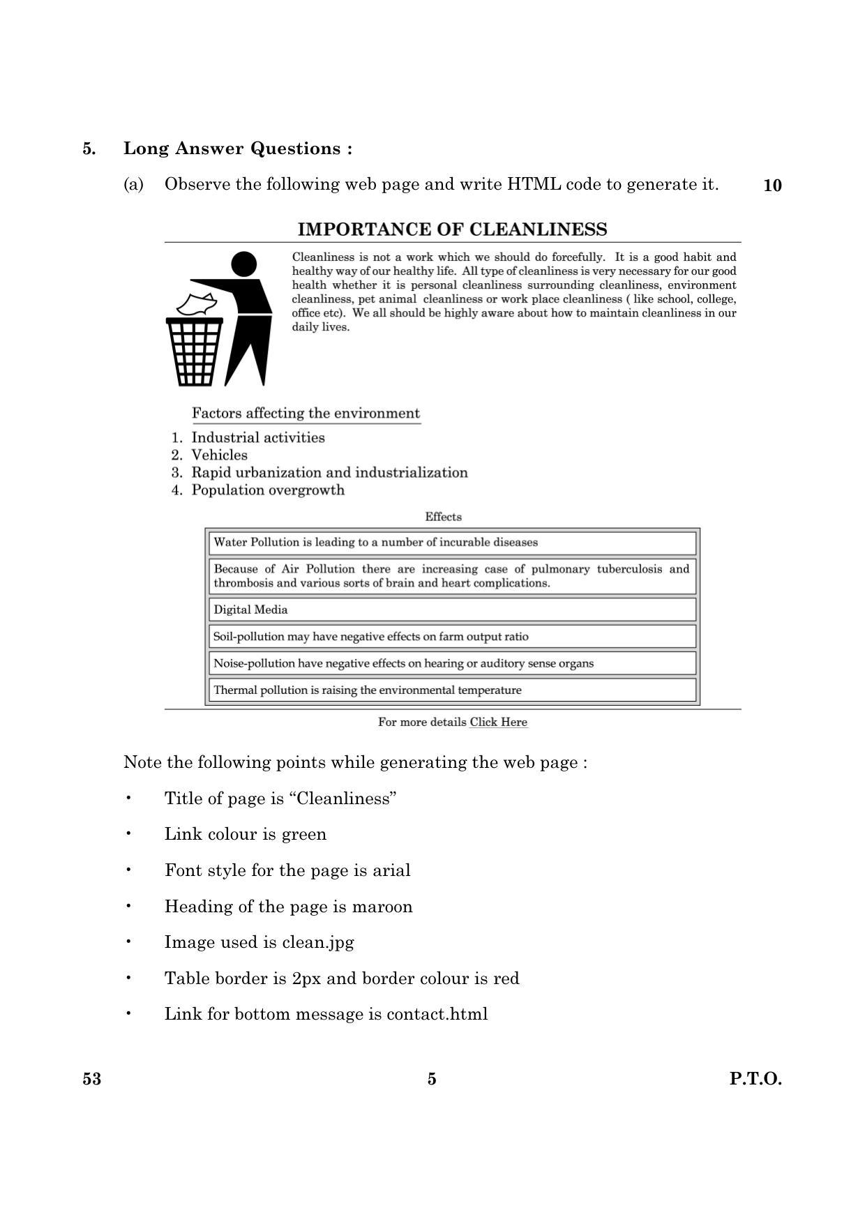 CBSE Class 10 053 Foundation Of Information Technology 2016 Question Paper - Page 5