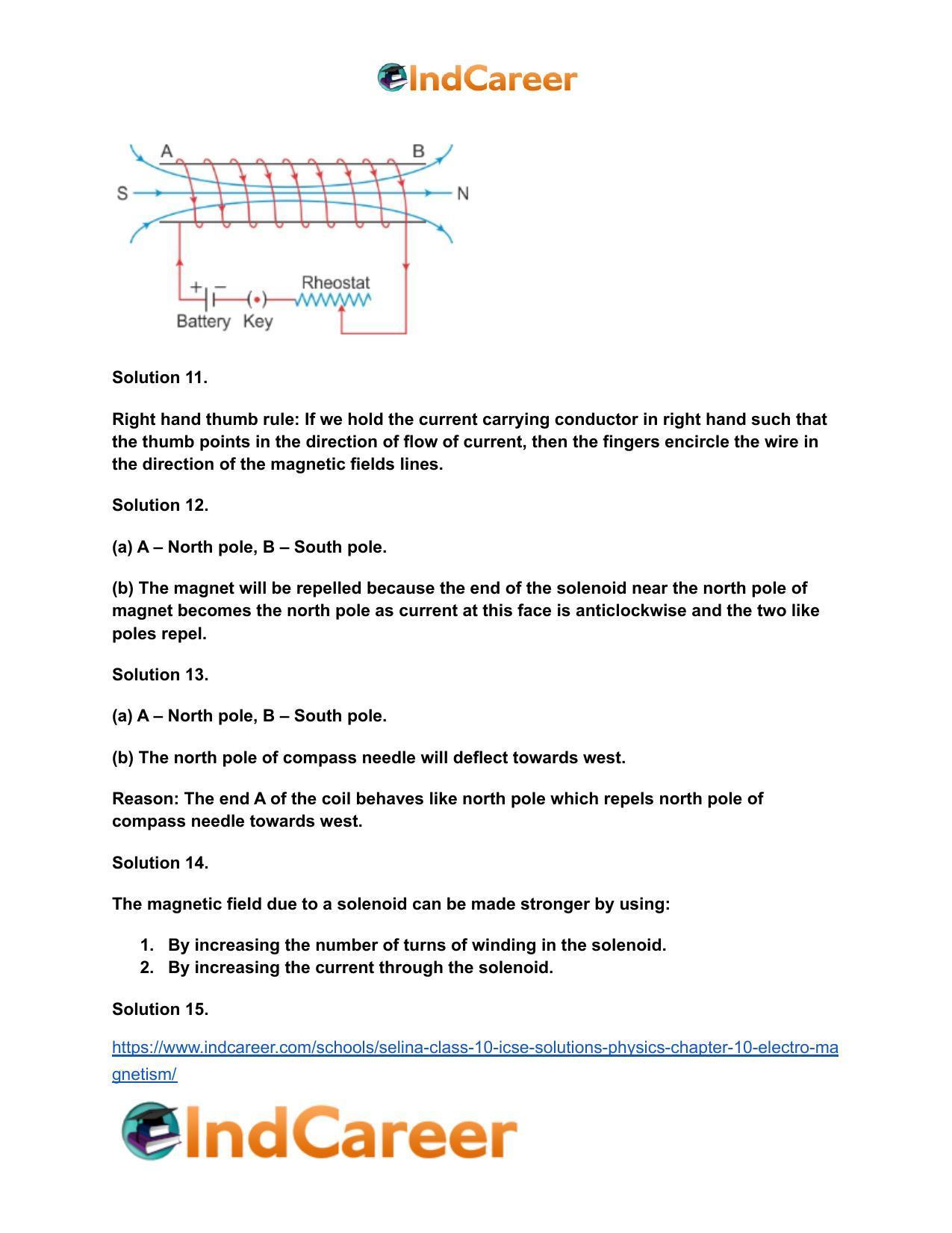 Selina Class 10 ICSE Solutions Physics : Chapter 10- Electro Magnetism - Page 6