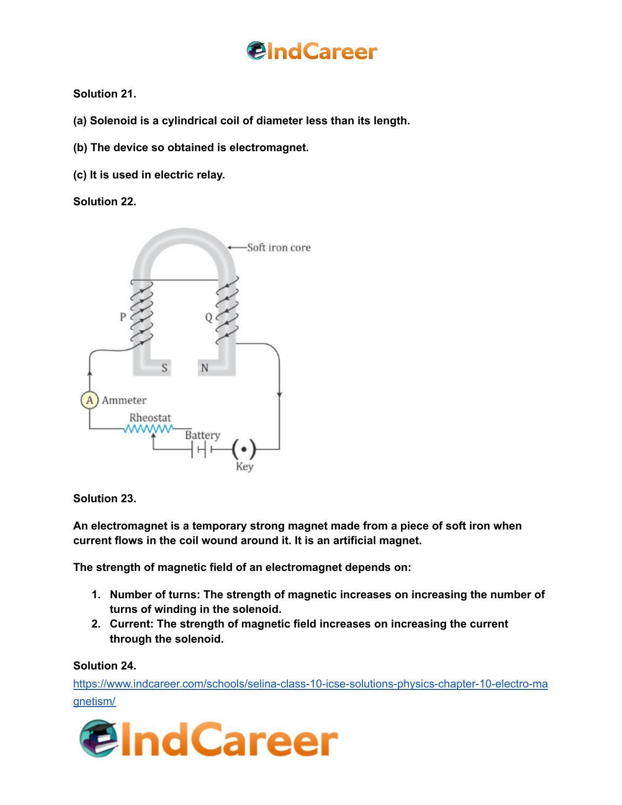 Selina Class 10 ICSE Solutions Physics : Chapter 10- Electro Magnetism - Page 8