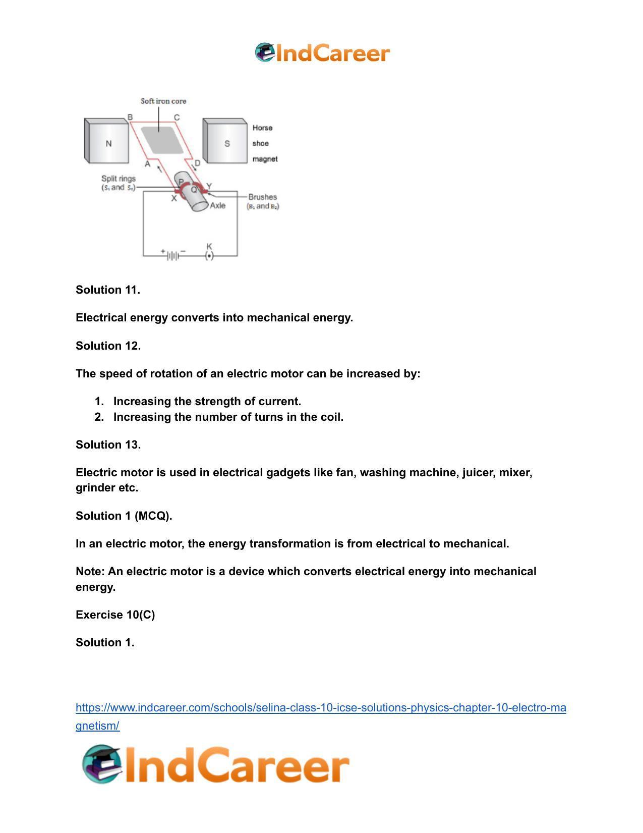 Selina Class 10 ICSE Solutions Physics : Chapter 10- Electro Magnetism - Page 13