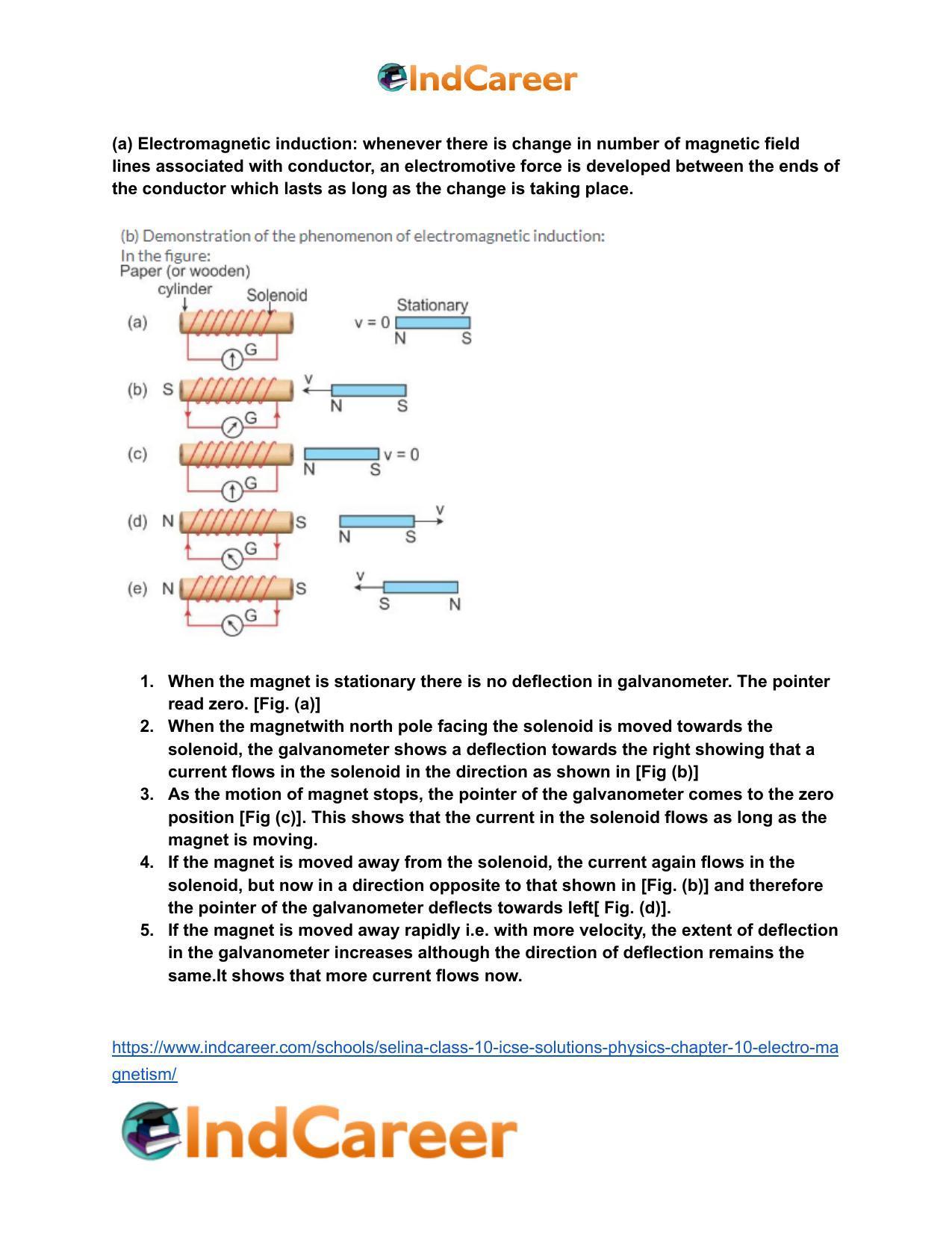 Selina Class 10 ICSE Solutions Physics : Chapter 10- Electro Magnetism - Page 14