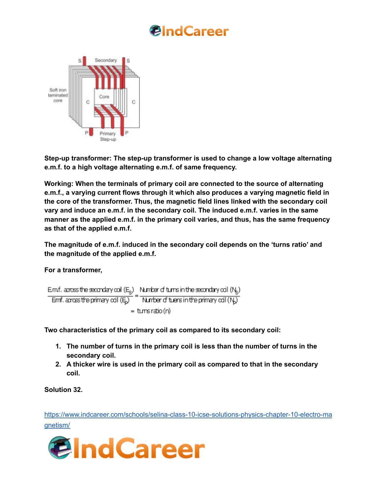 Selina Class 10 ICSE Solutions Physics : Chapter 10- Electro Magnetism - Page 22