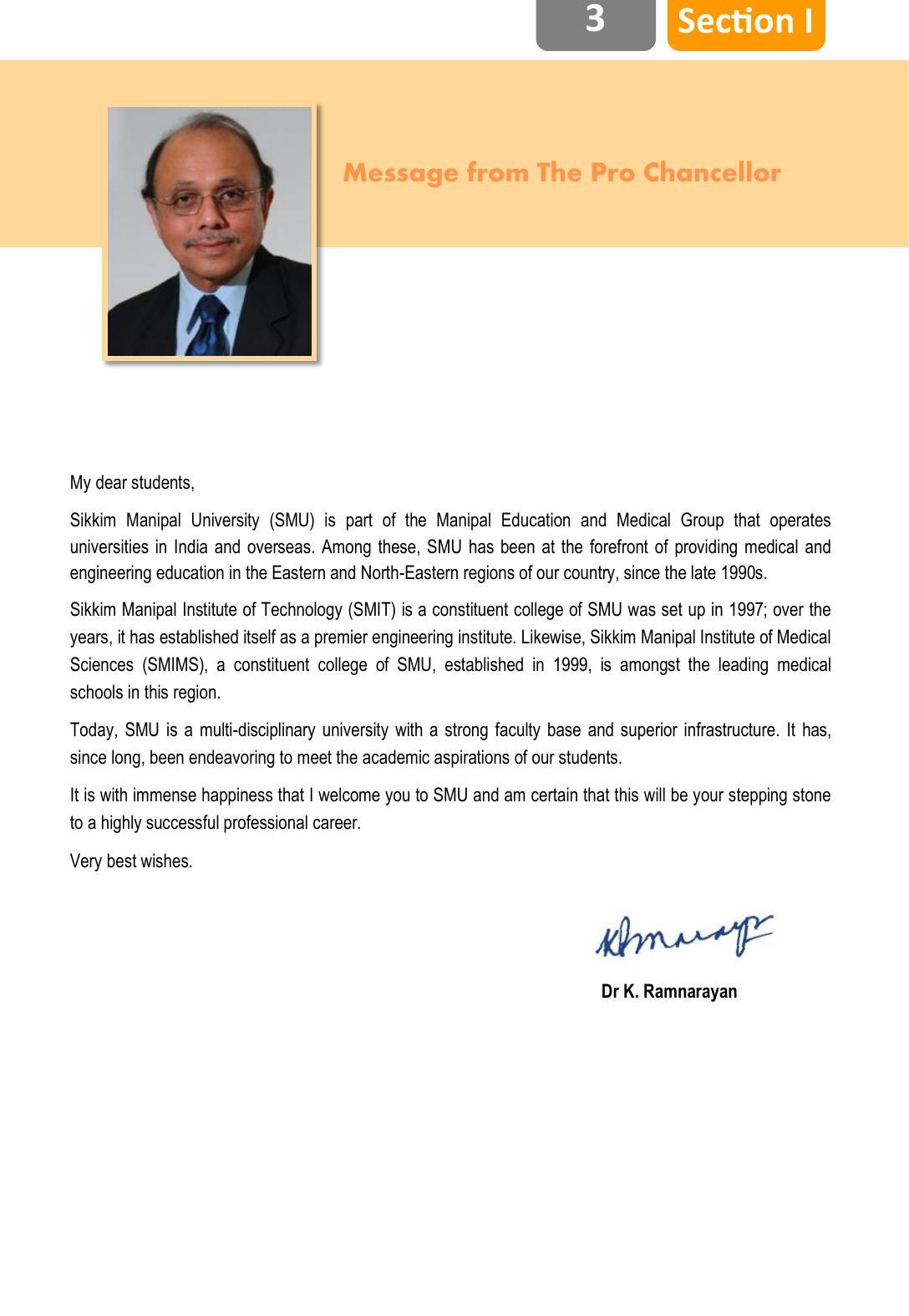 Sikkim Manipal University, Manipal SMU Prospectus -2022 - Page 9