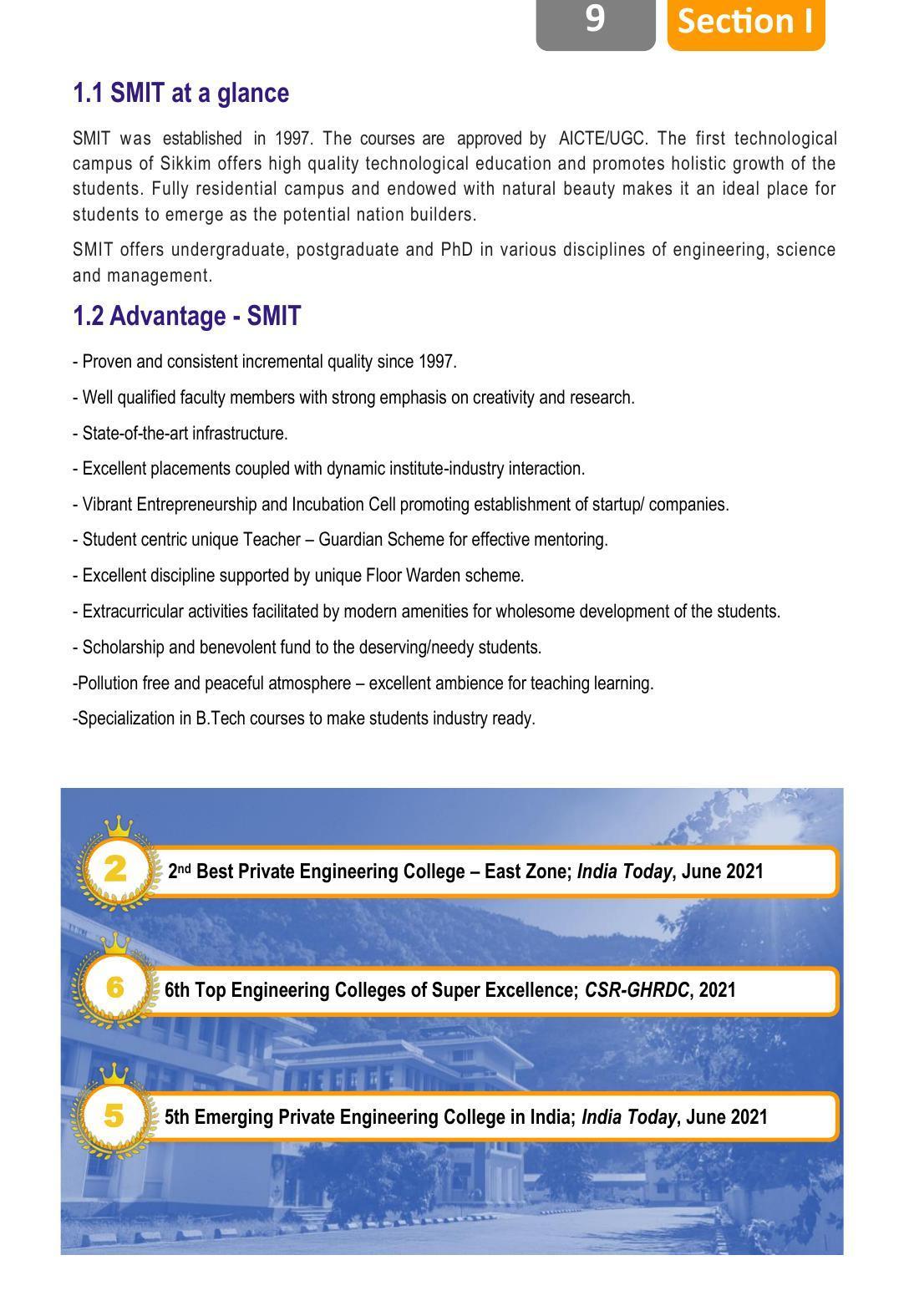 Sikkim Manipal University, Manipal SMU Prospectus -2022 - Page 15