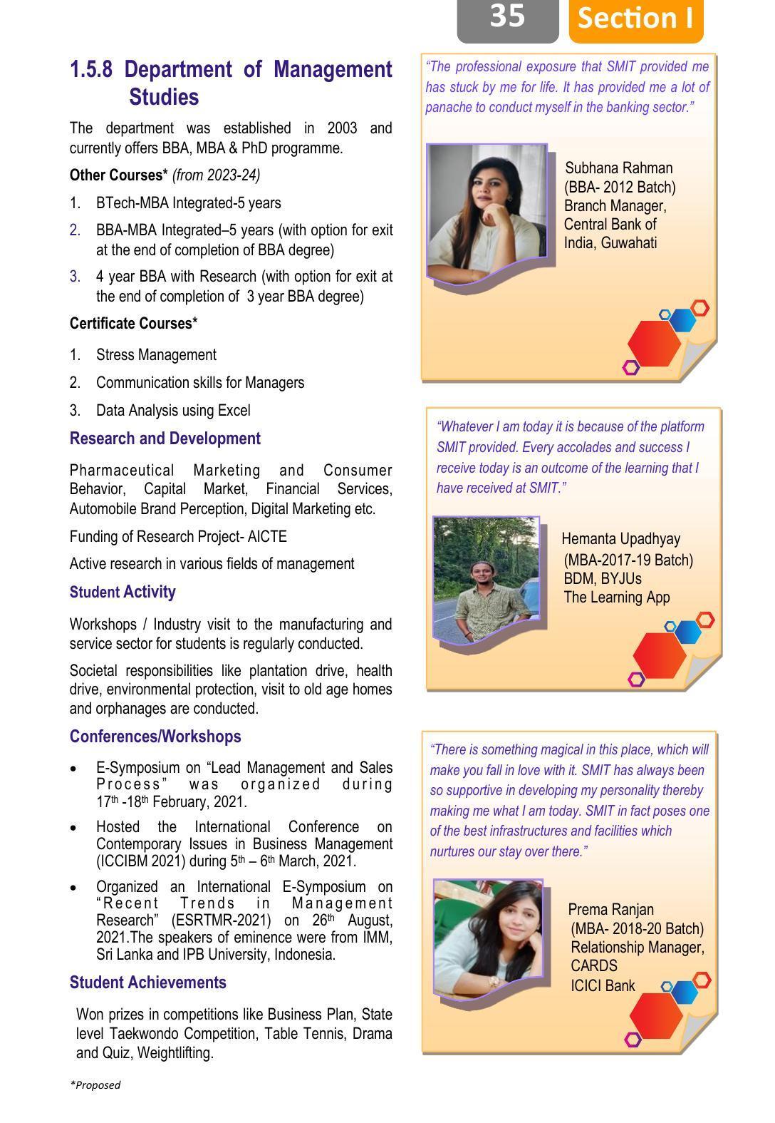 Sikkim Manipal University, Manipal SMU Prospectus -2022 - Page 41