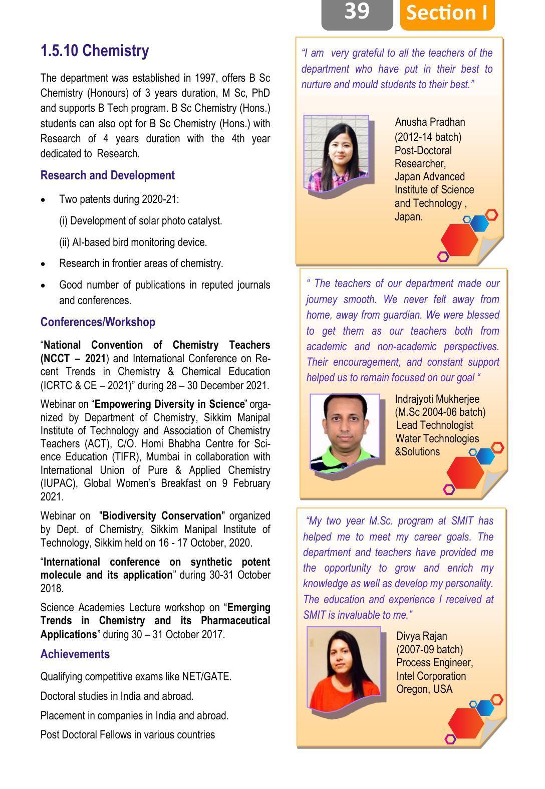 Sikkim Manipal University, Manipal SMU Prospectus -2022 - Page 45