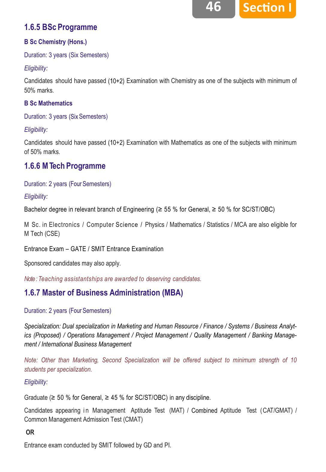 Sikkim Manipal University, Manipal SMU Prospectus -2022 - Page 52