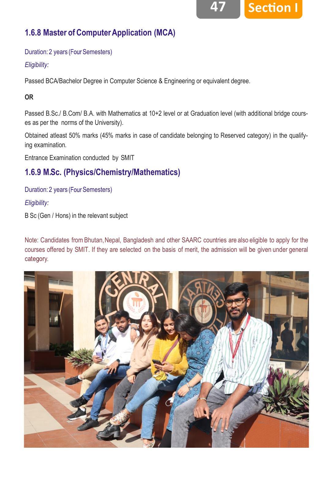 Sikkim Manipal University, Manipal SMU Prospectus -2022 - Page 53