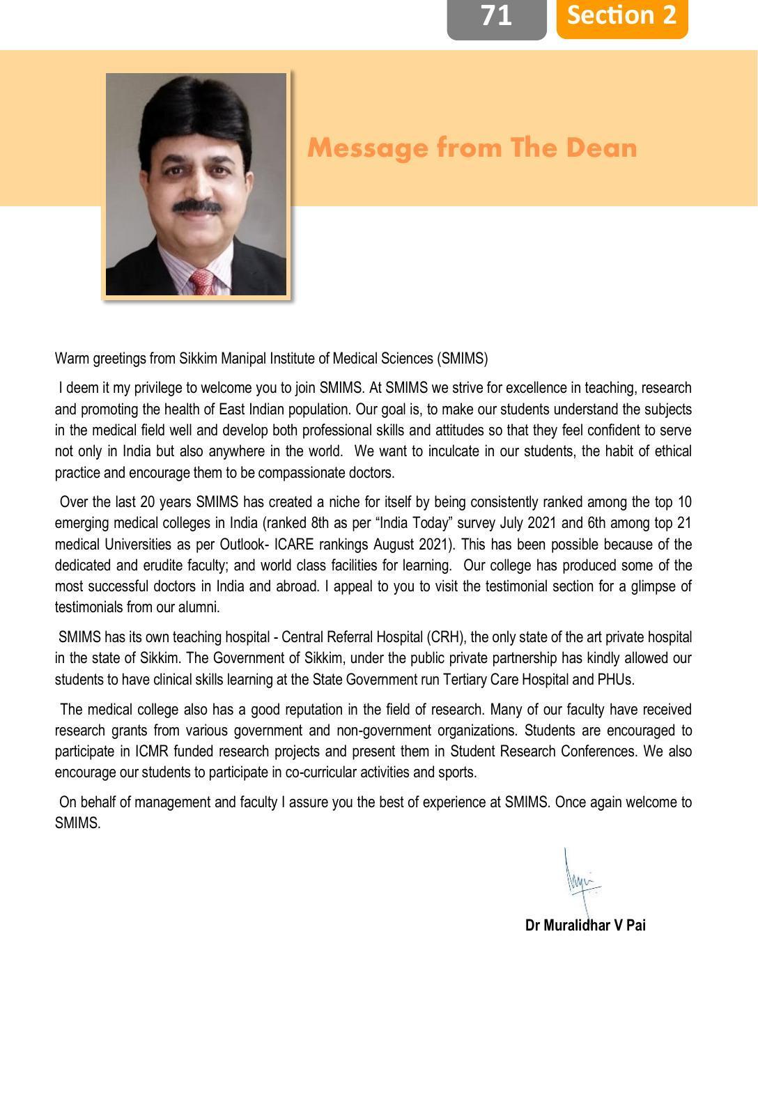 Sikkim Manipal University, Manipal SMU Prospectus -2022 - Page 77