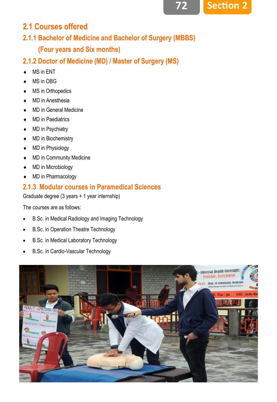 Sikkim Manipal University, Manipal SMU Prospectus -2022 - Page 78