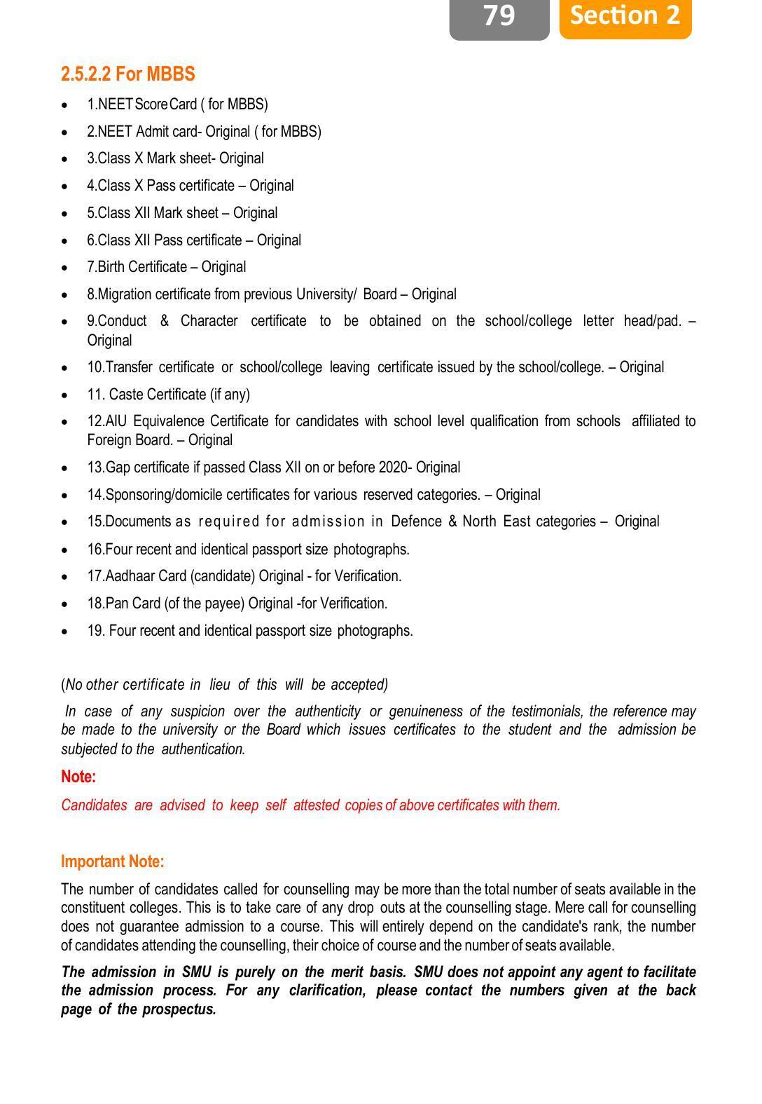 Sikkim Manipal University, Manipal SMU Prospectus -2022 - Page 85