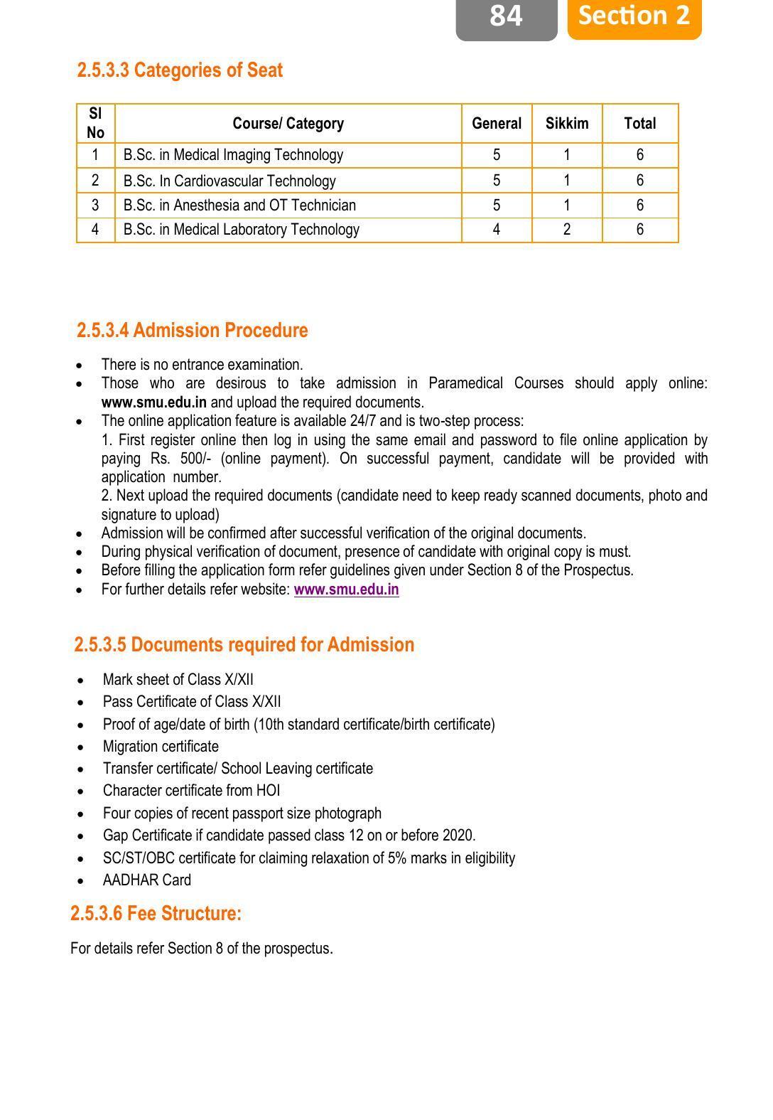 Sikkim Manipal University, Manipal SMU Prospectus -2022 - Page 90