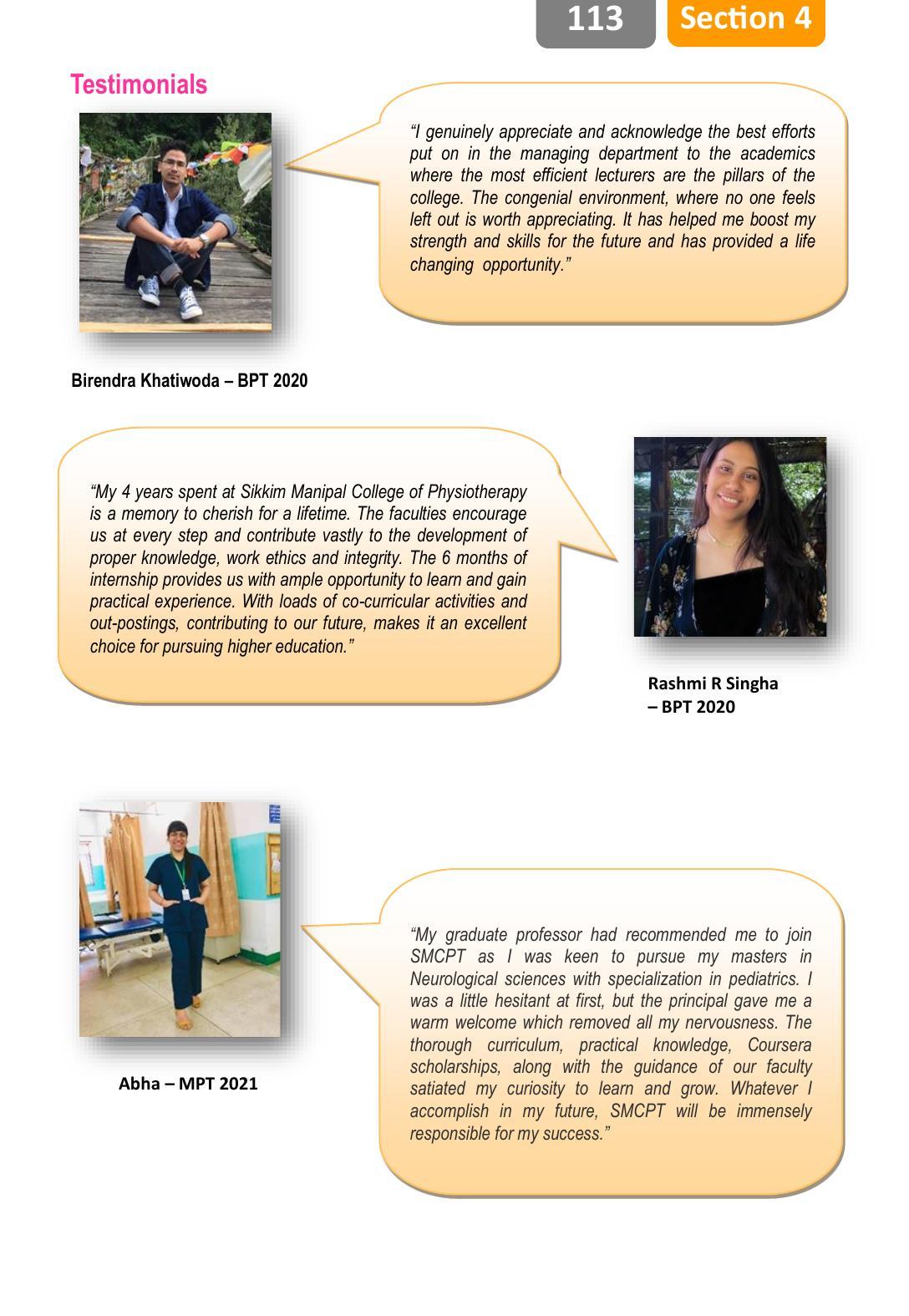 Sikkim Manipal University, Manipal SMU Prospectus -2022 - Page 119