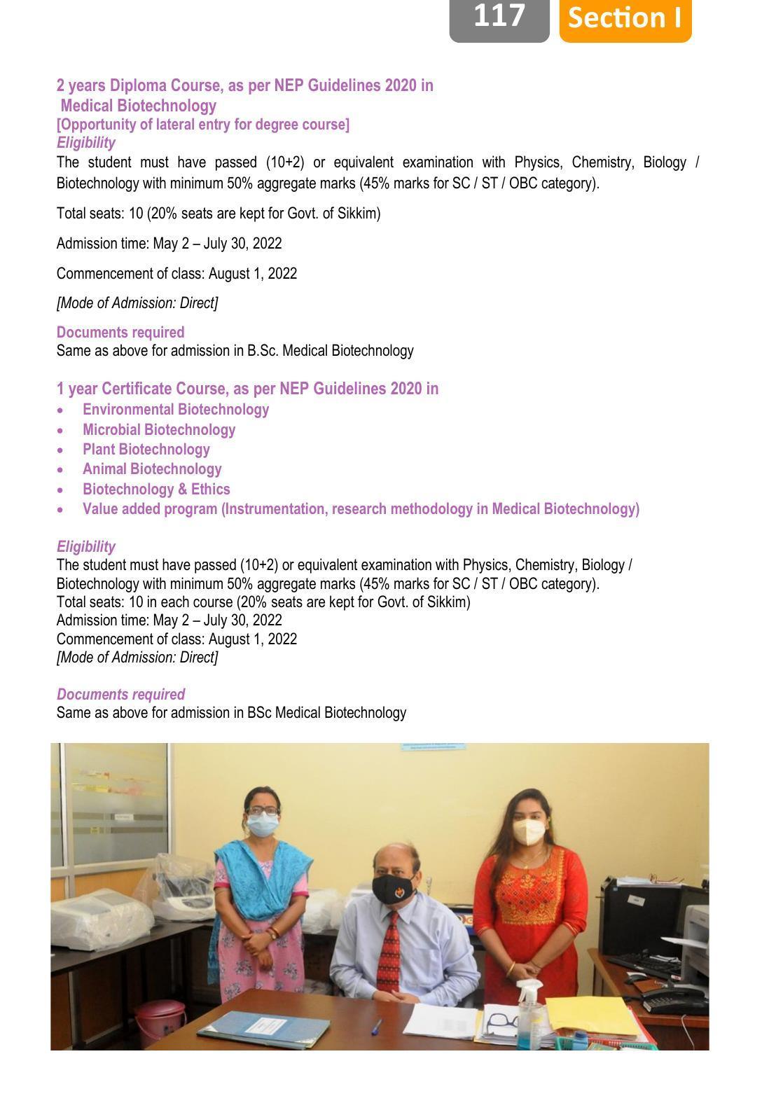 Sikkim Manipal University, Manipal SMU Prospectus -2022 - Page 123
