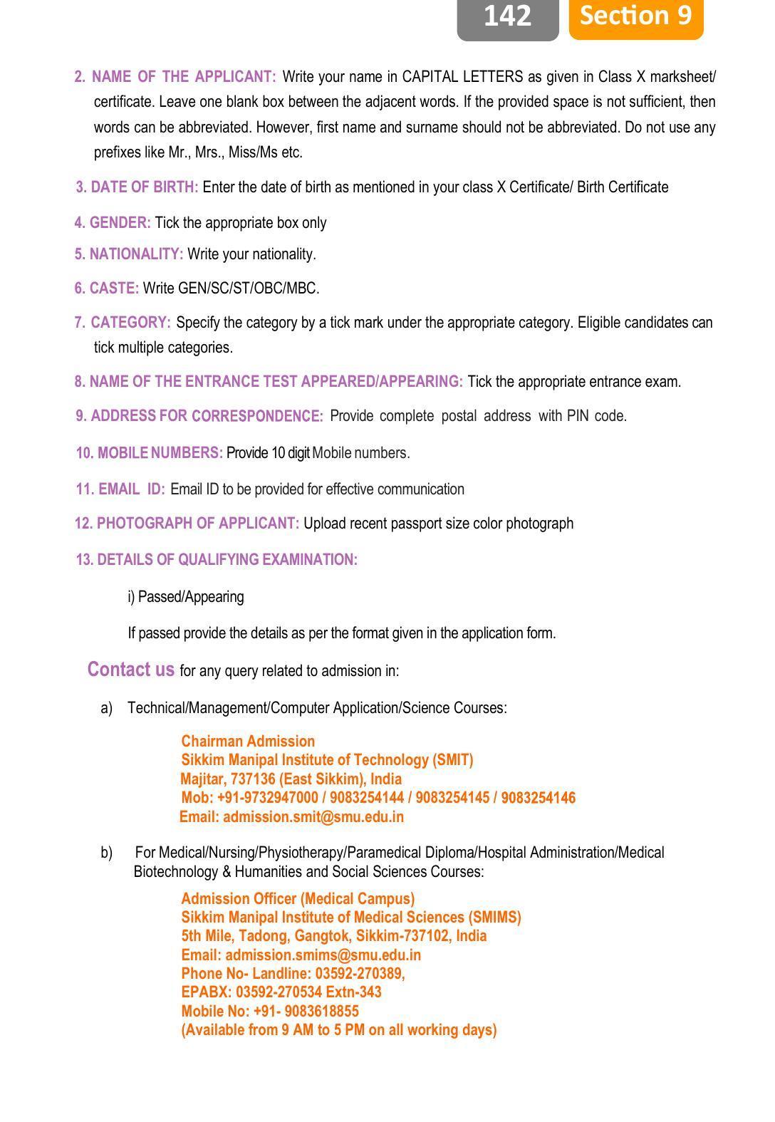 Sikkim Manipal University, Manipal SMU Prospectus -2022 - Page 148