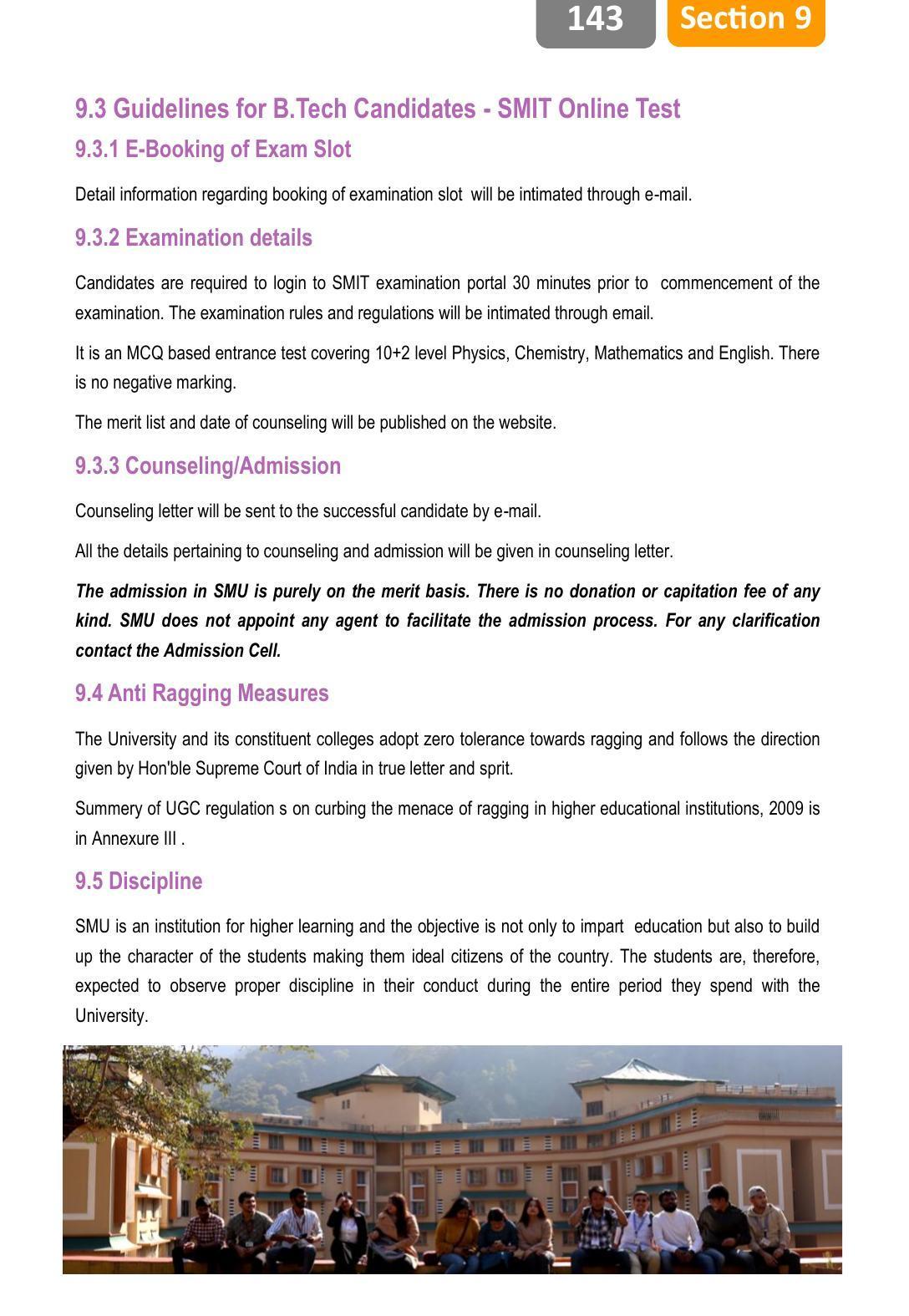 Sikkim Manipal University, Manipal SMU Prospectus -2022 - Page 149