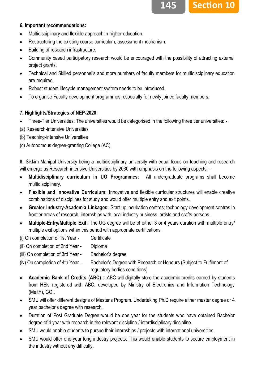 Sikkim Manipal University, Manipal SMU Prospectus -2022 - Page 151