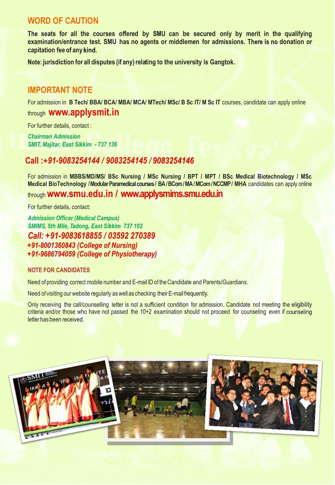 Sikkim Manipal University, Manipal SMU Prospectus -2022 - Page 172