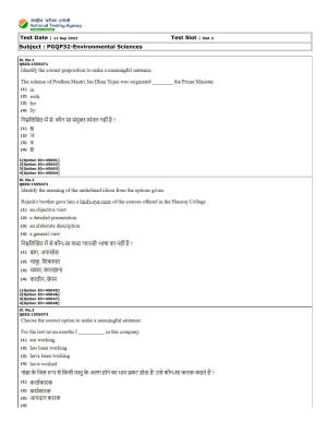 CUET (PG) 2022: PGQP-32 Environmental Sciences (11-09-2022) Question Paper