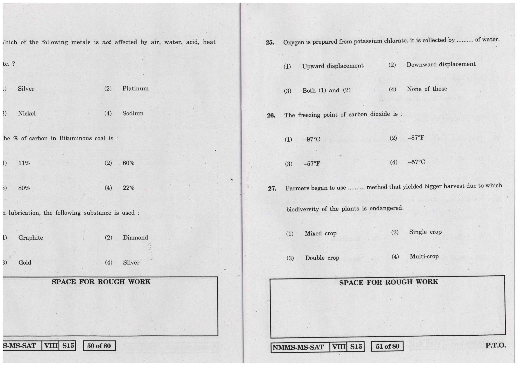 SAT MARATHI WITH ENGLISH VERSION 2015-16 Class 8 Maharashtra NMMS Question Papers - Page 26