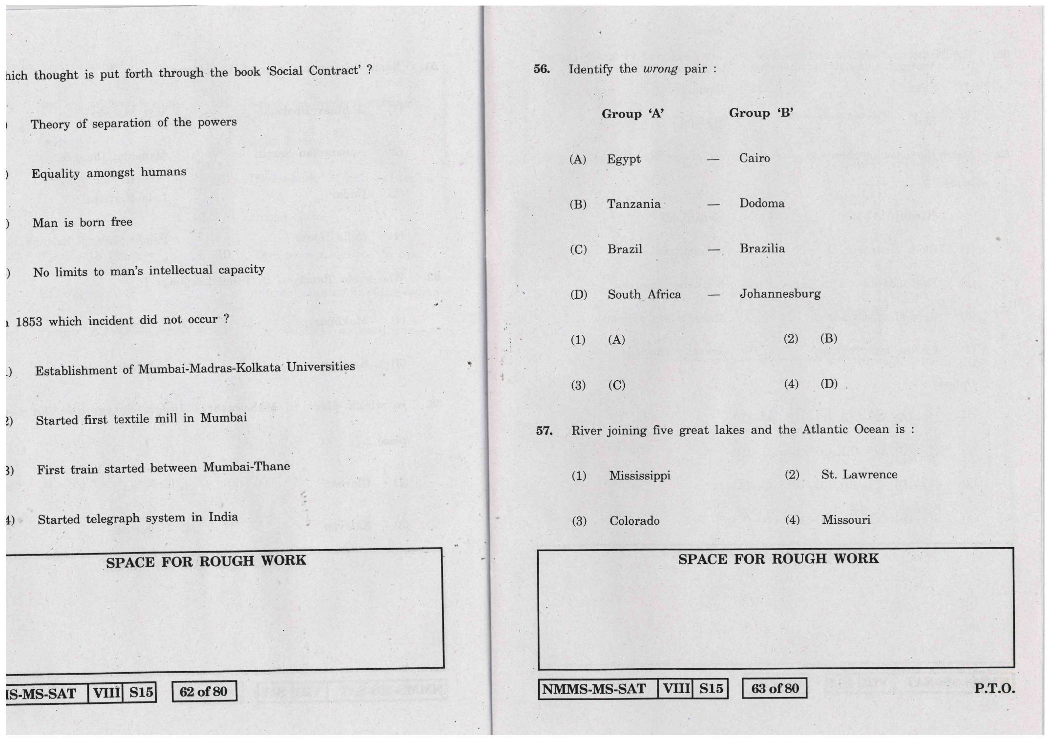 SAT MARATHI WITH ENGLISH VERSION 2015-16 Class 8 Maharashtra NMMS Question Papers - Page 32