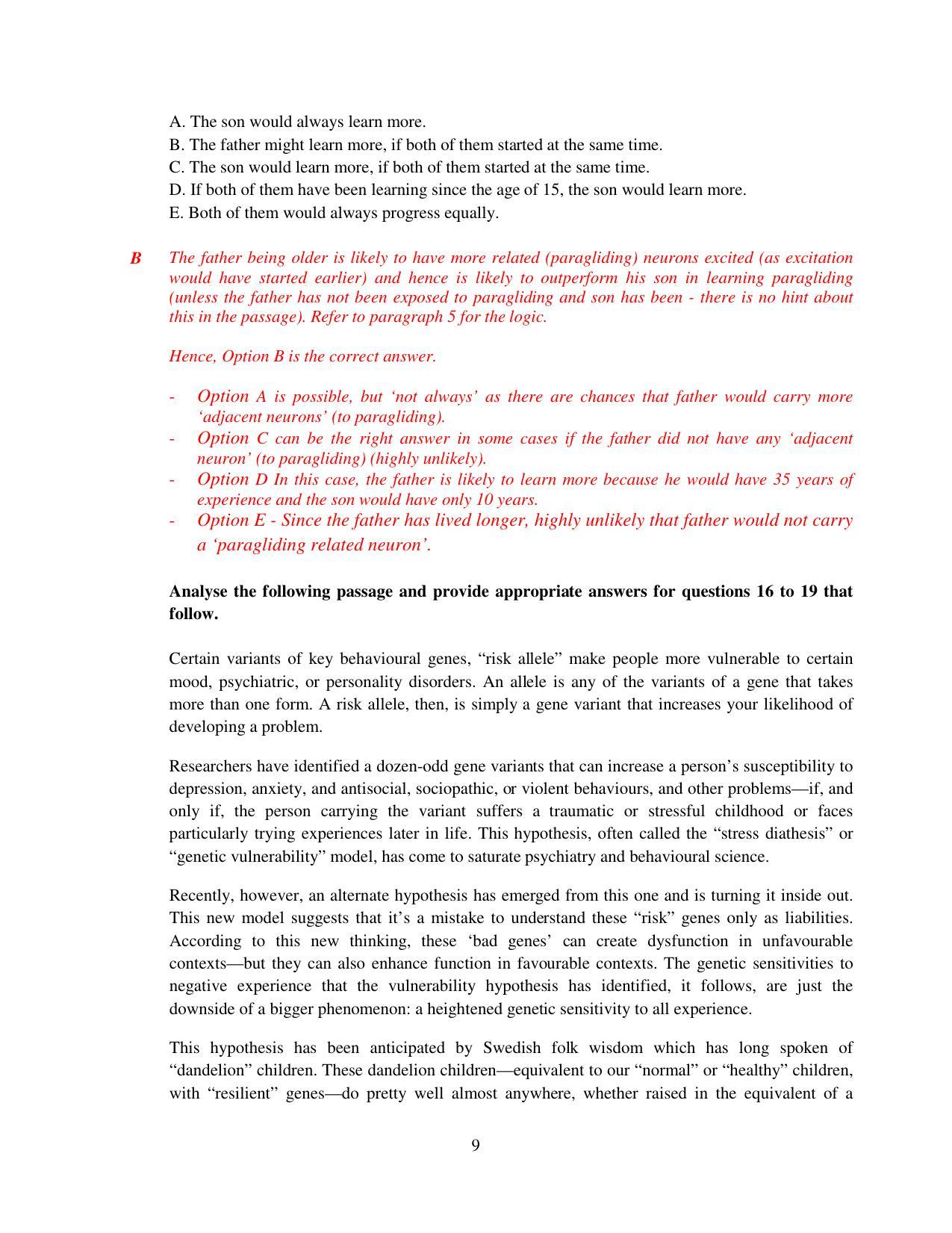 XAT 2015 Set A  Question Papers - Page 10
