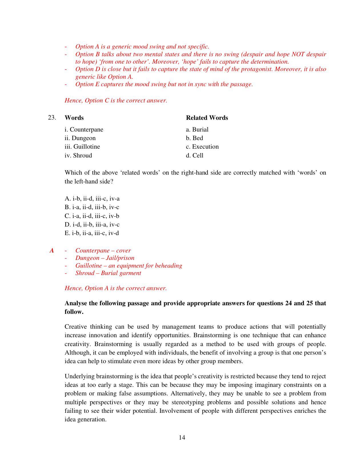 XAT 2015 Set A  Question Papers - Page 15