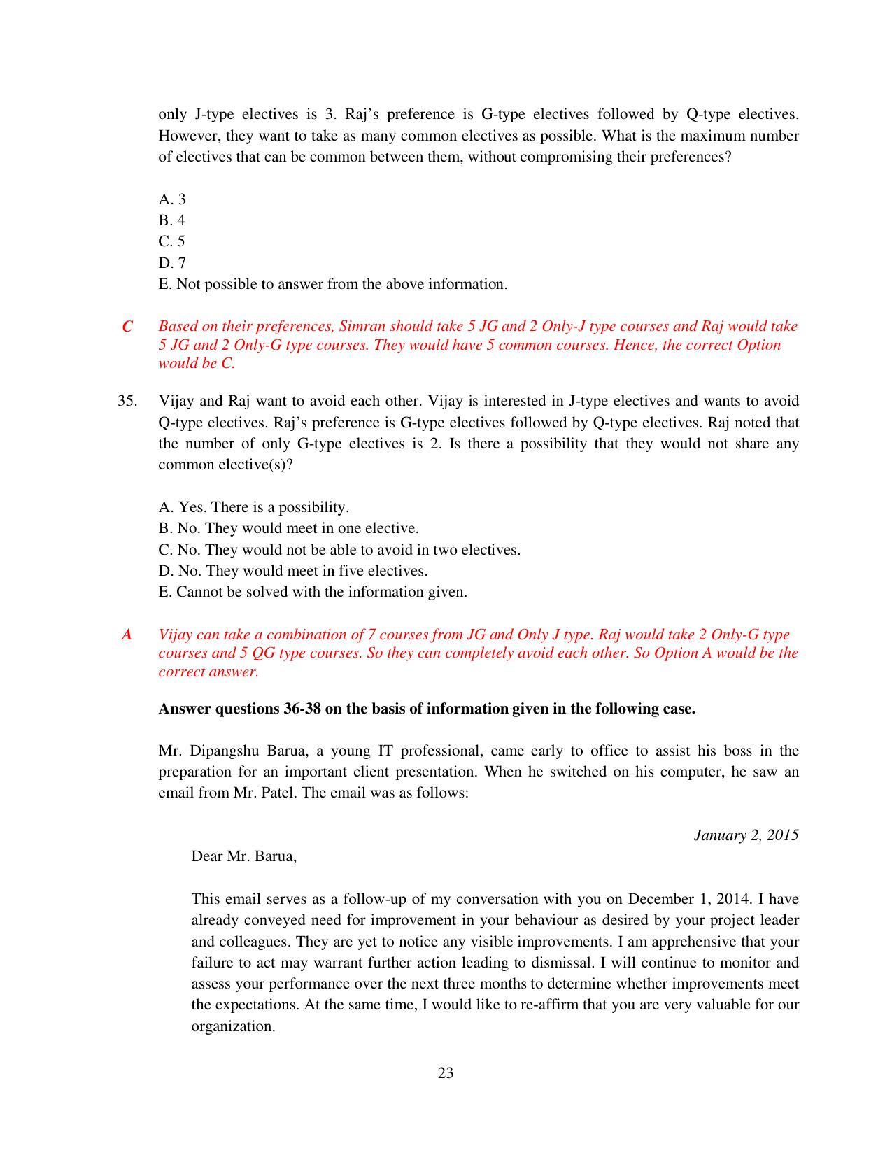 XAT 2015 Set A  Question Papers - Page 24