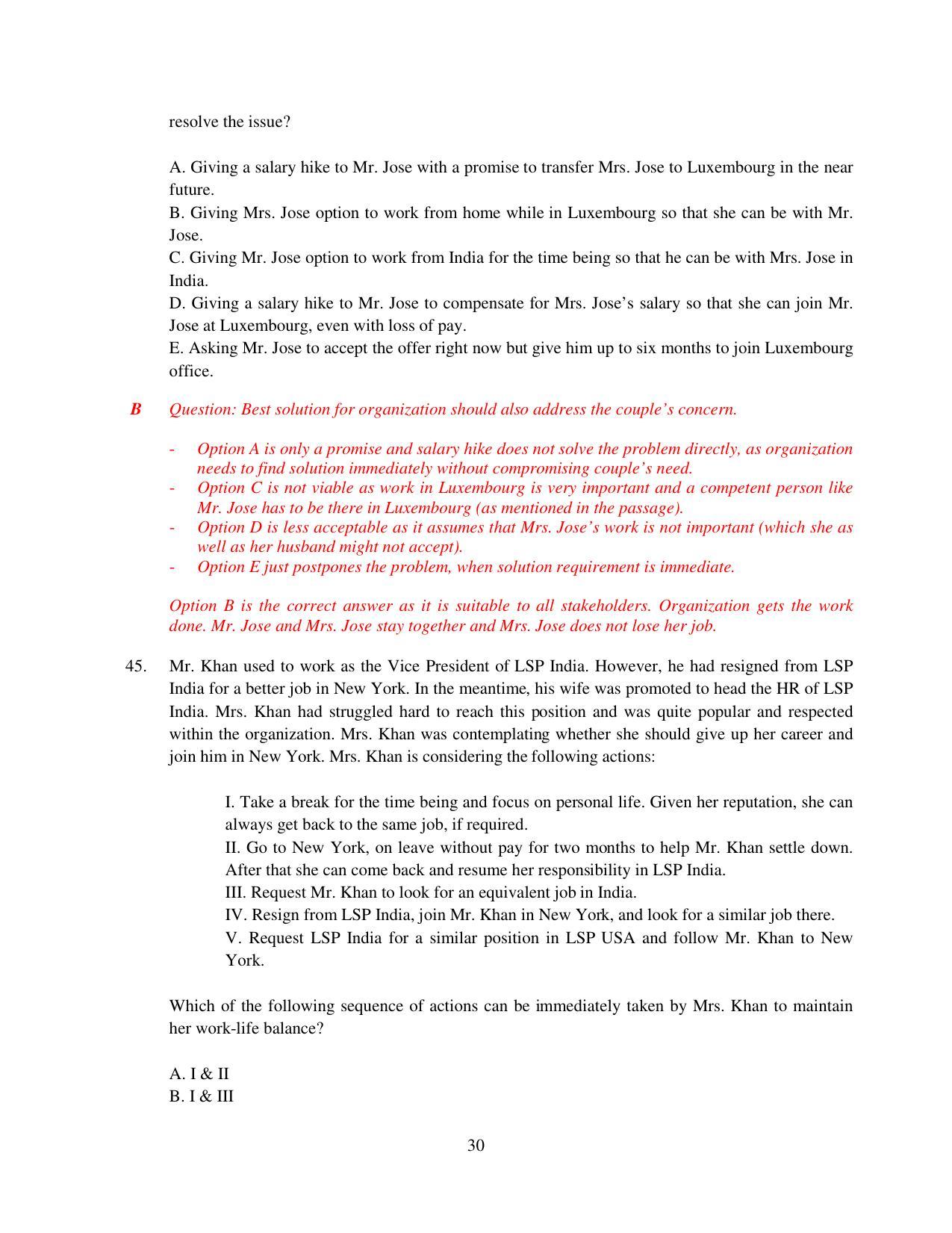 XAT 2015 Set A  Question Papers - Page 31