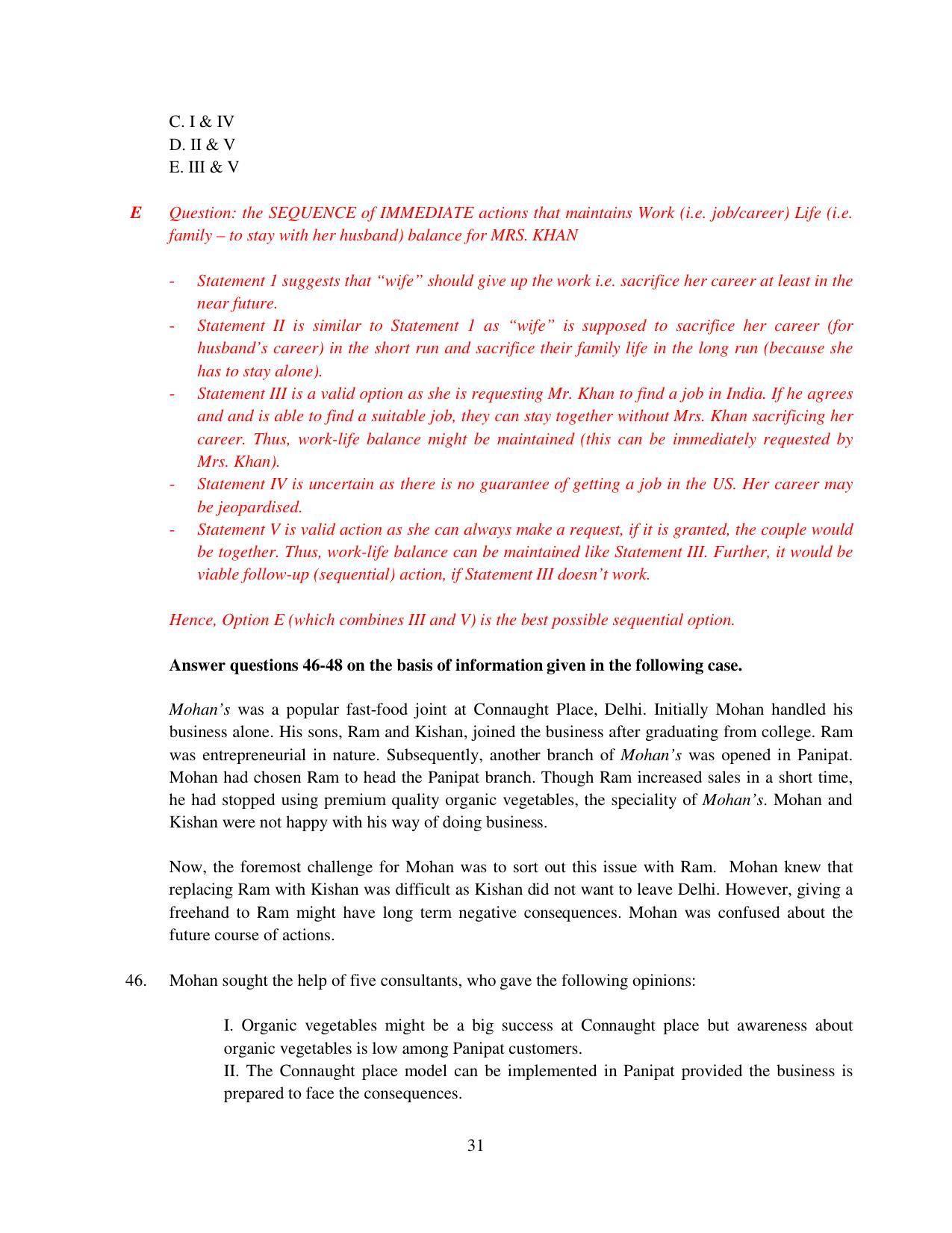 XAT 2015 Set A  Question Papers - Page 32