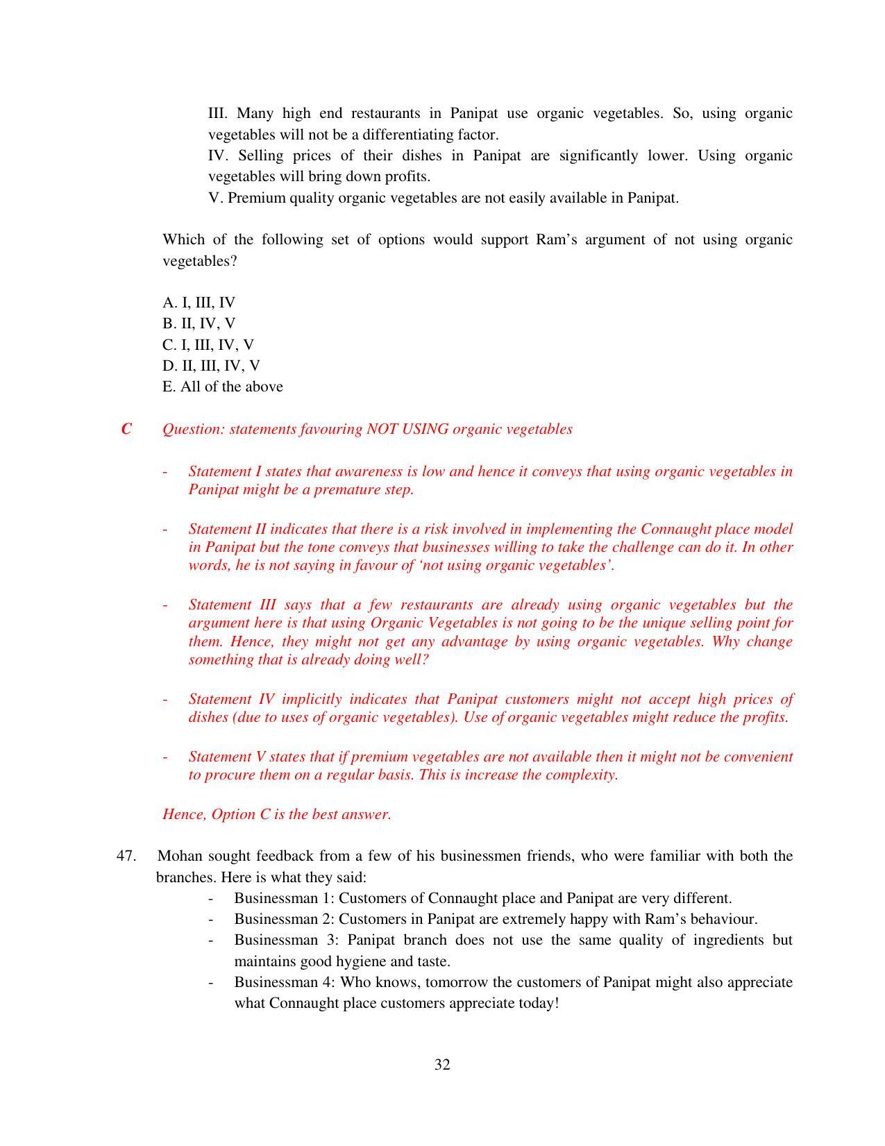 XAT 2015 Set A  Question Papers - Page 33