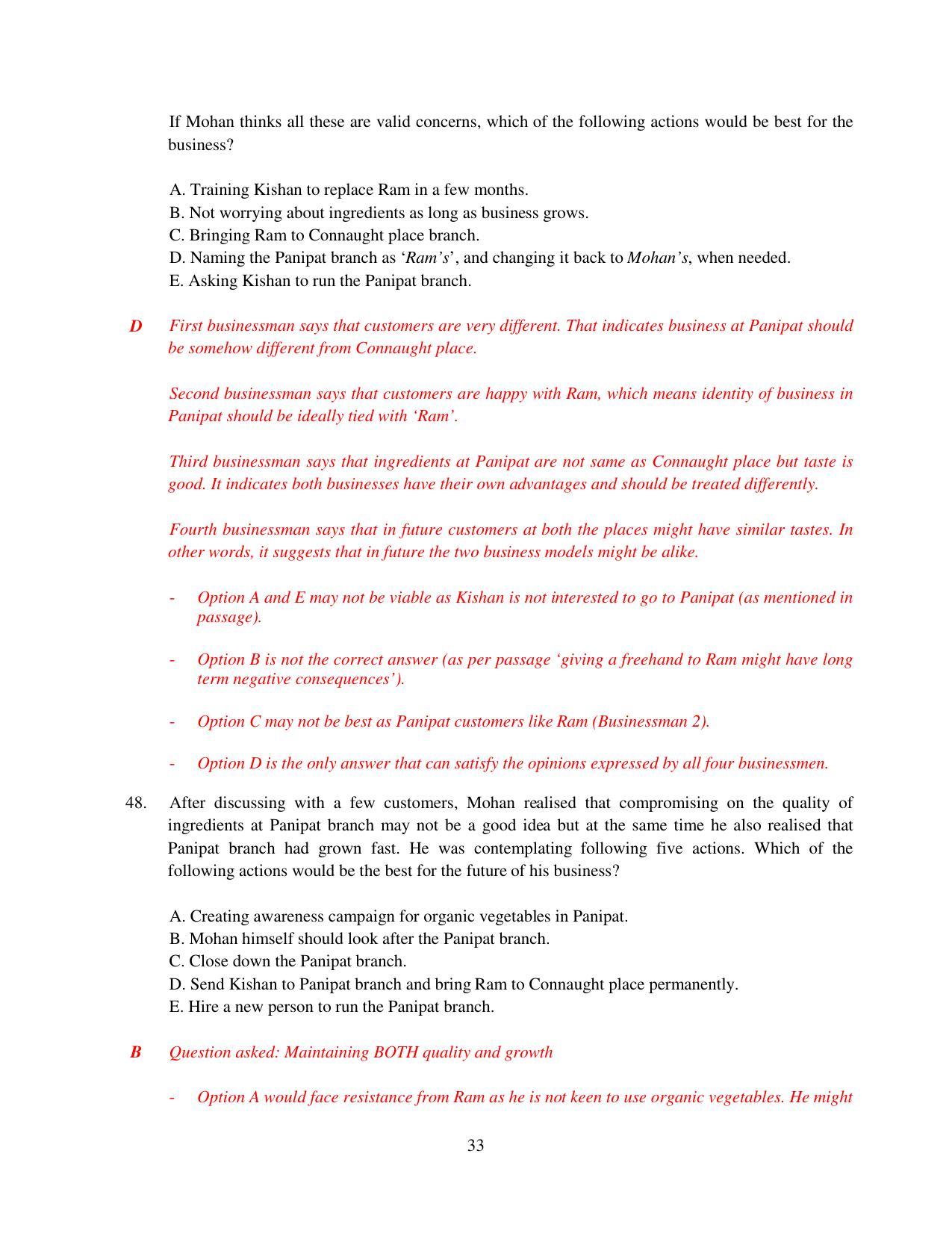 XAT 2015 Set A  Question Papers - Page 34