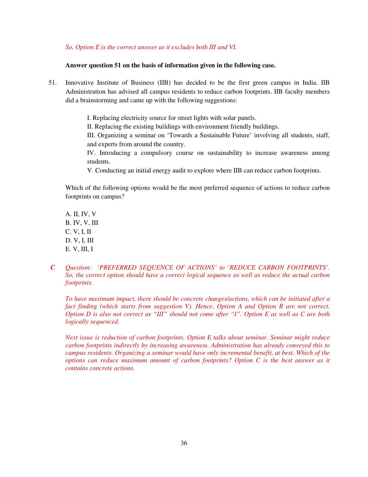 XAT 2015 Set A  Question Papers - Page 37