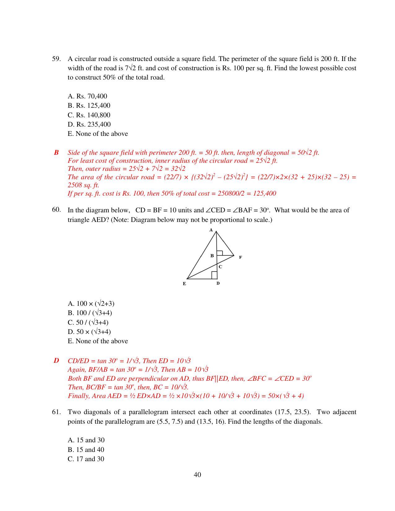 XAT 2015 Set A  Question Papers - Page 41