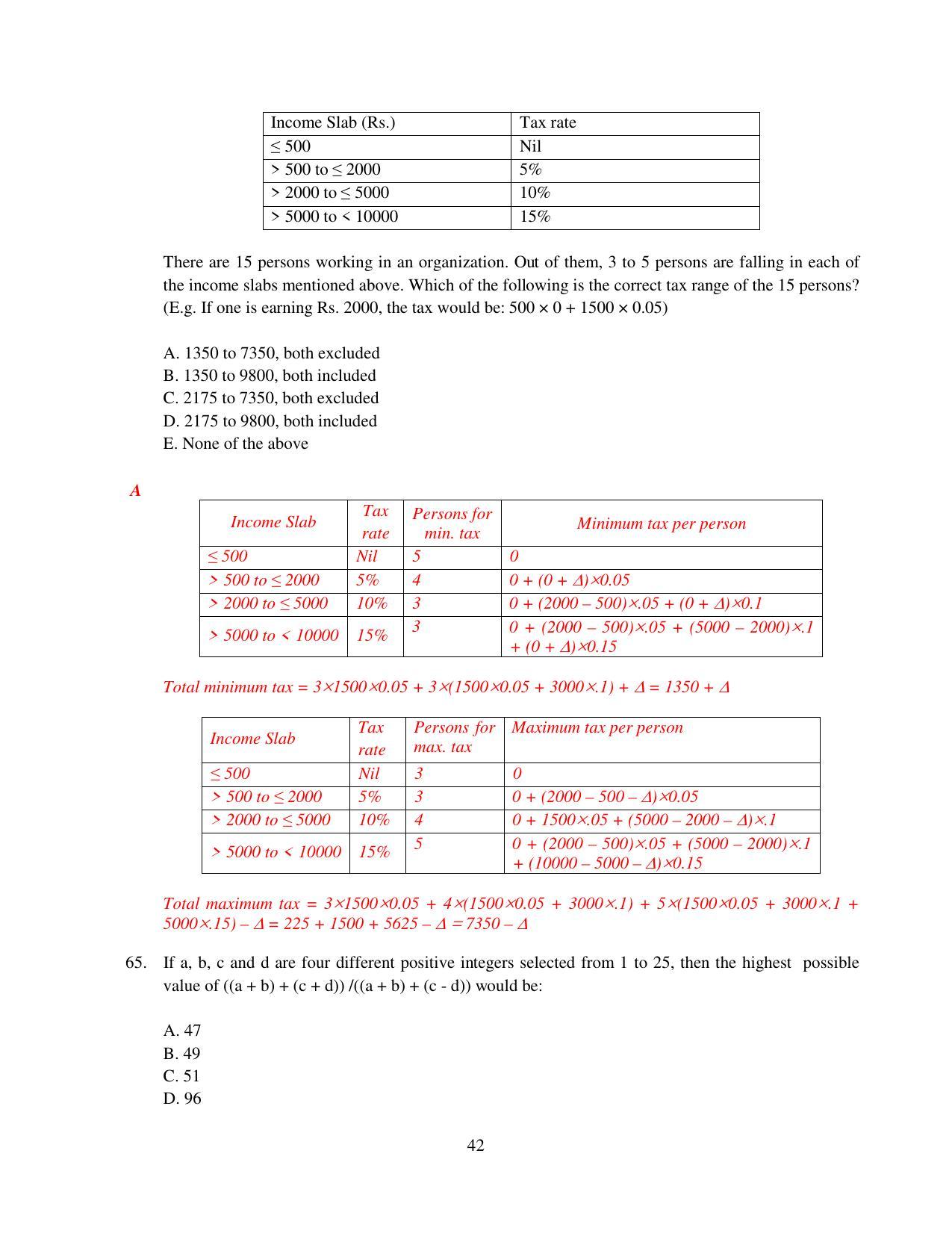 XAT 2015 Set A  Question Papers - Page 43