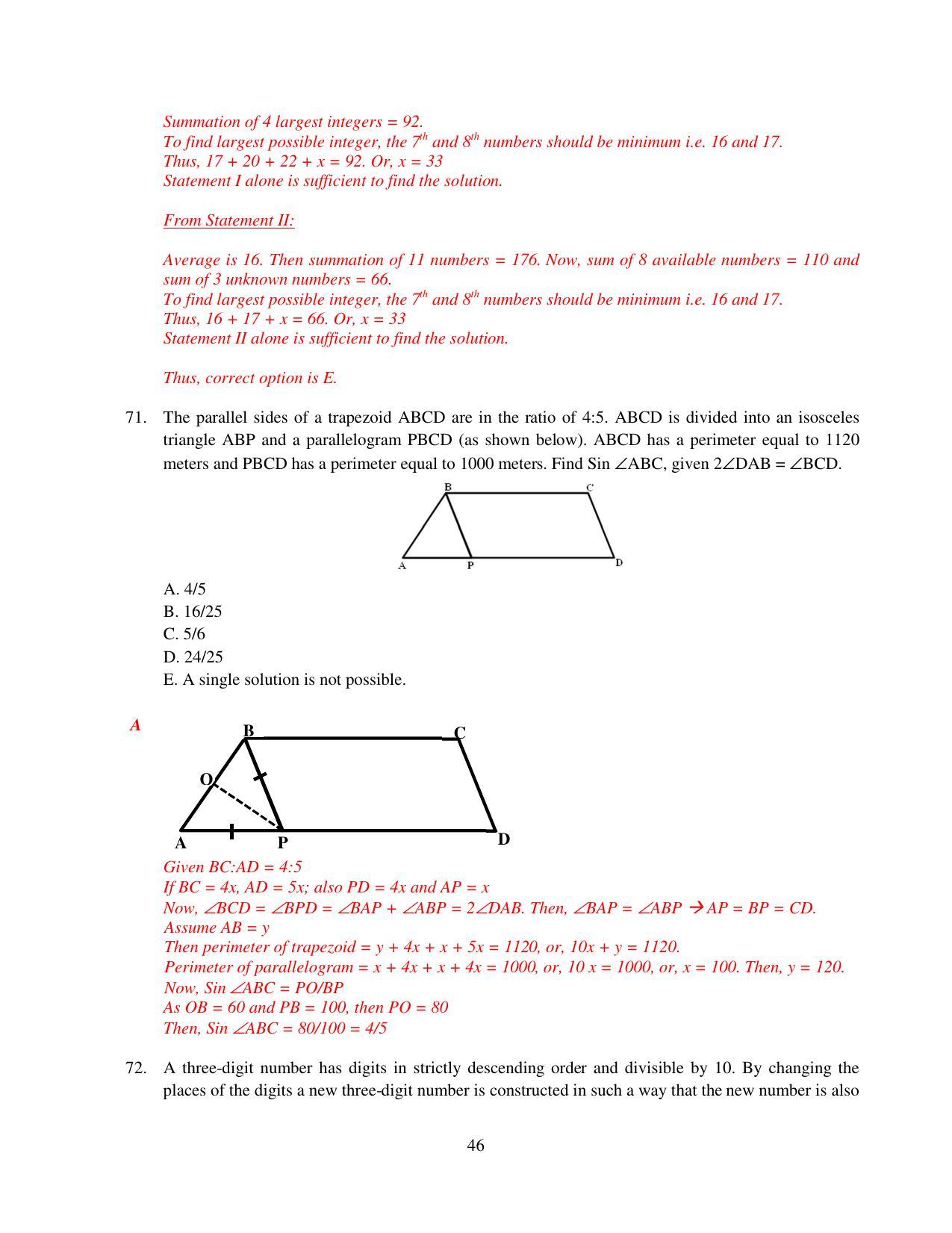 XAT 2015 Set A  Question Papers - Page 47