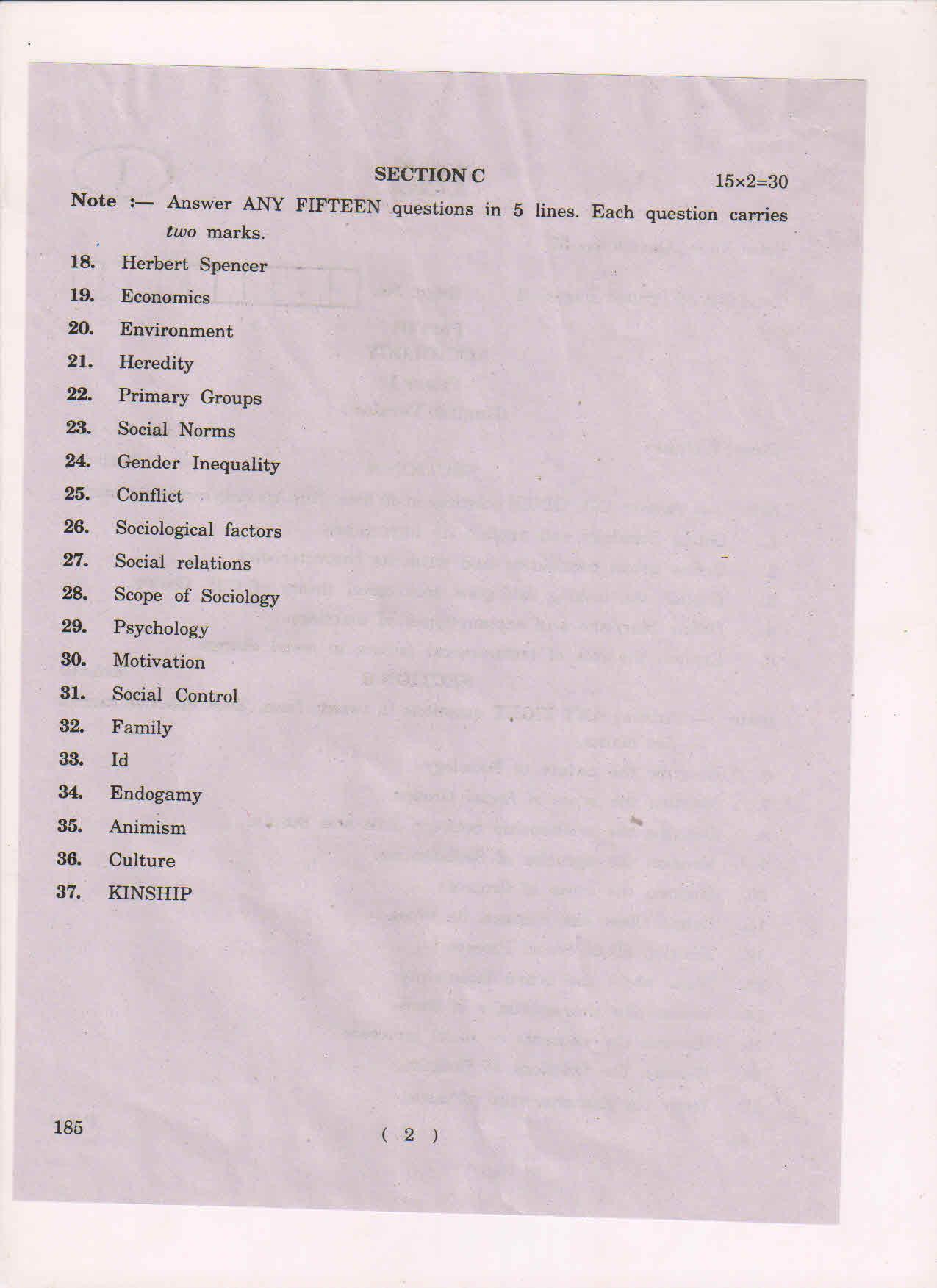 AP Inter 1st Year Sociology-I (EM) May-2018 (General) Question Paper - Page 2