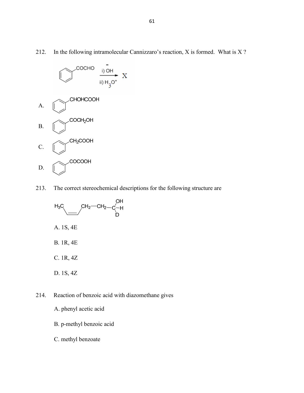 CUSAT CAT 2016 B.Tech Question Paper - Page 61