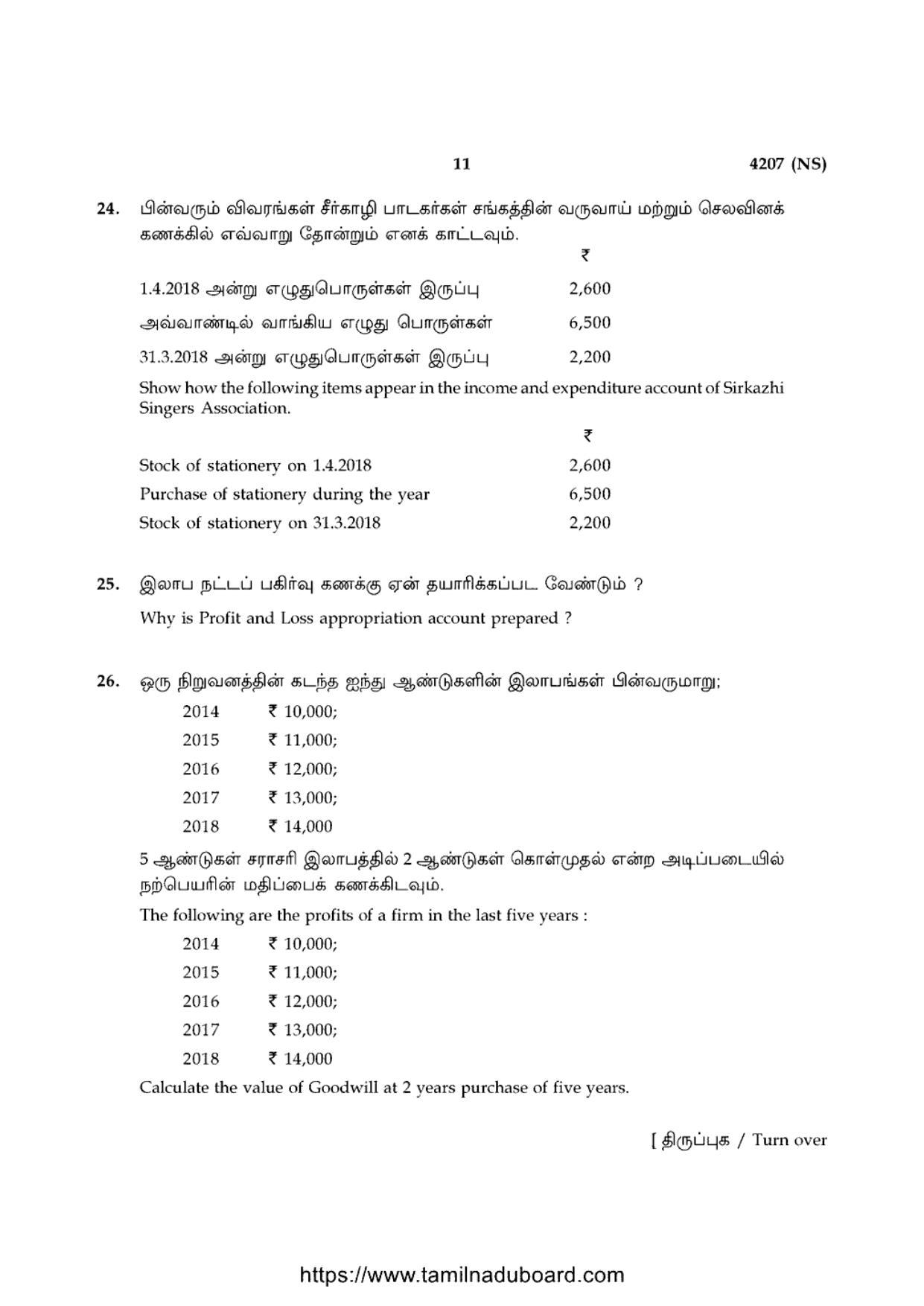 TN Class 12 Accountancy 4207 NS Question Papers 2020 - Page 11