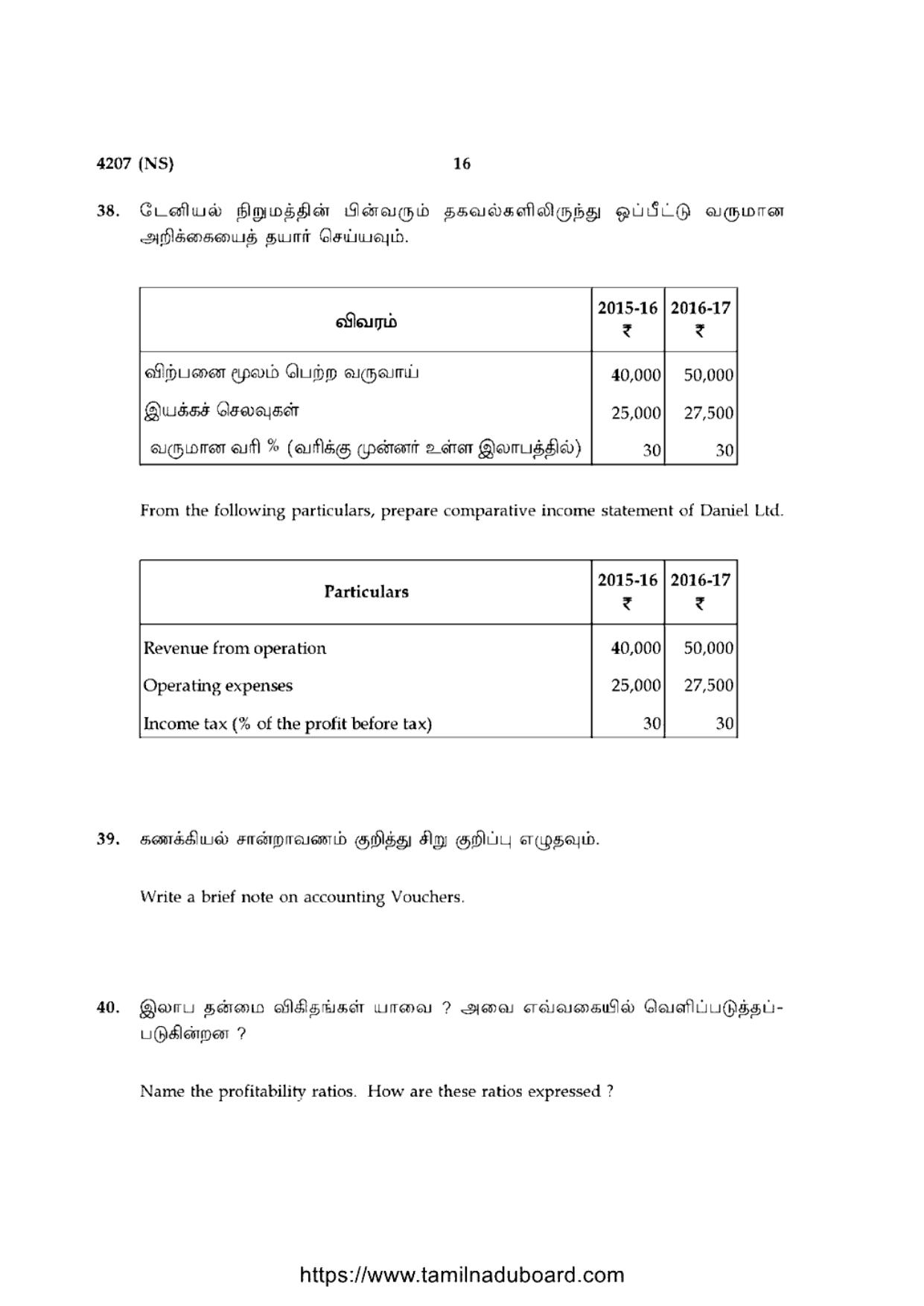 TN Class 12 Accountancy 4207 NS Question Papers 2020 - Page 16