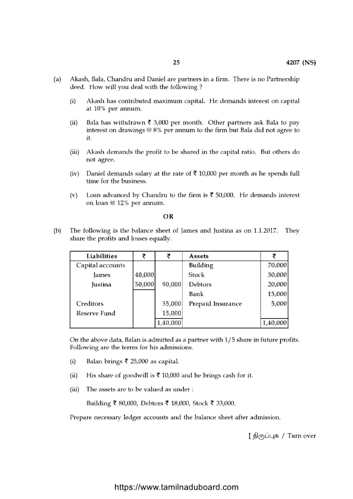 TN Class 12 Accountancy 4207 NS Question Papers 2020 - Page 25