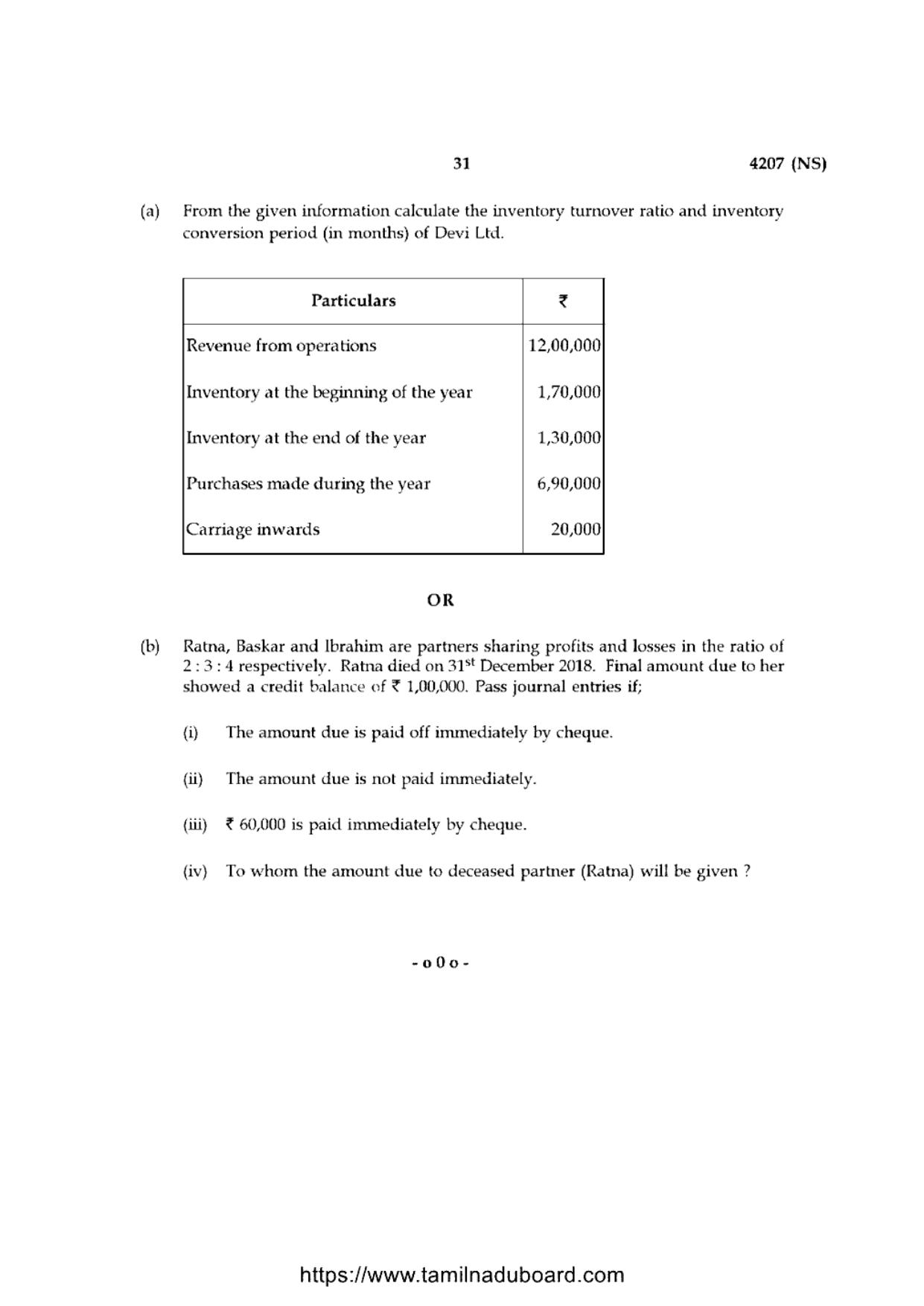 TN Class 12 Accountancy 4207 NS Question Papers 2020 - Page 31