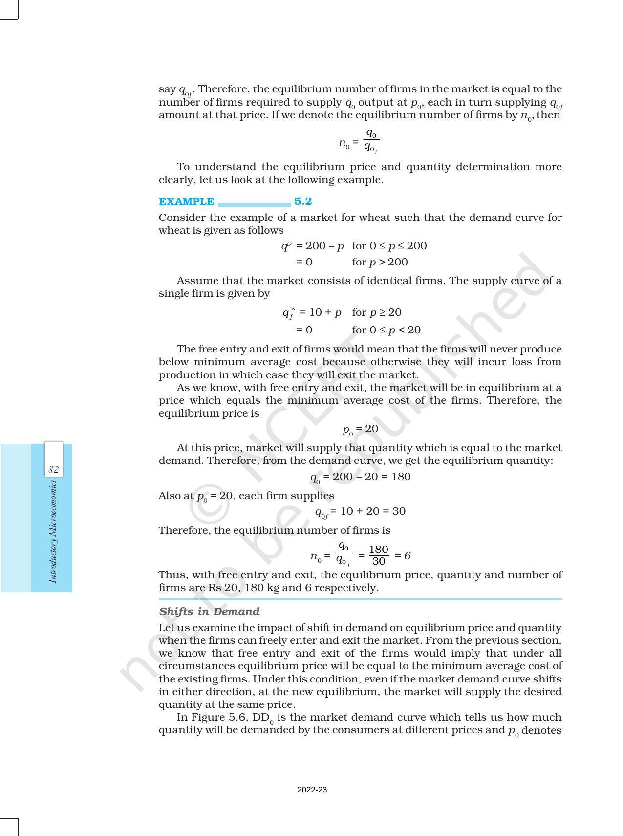 NCERT Book for Class 12 Economics (Microeconomics) Chapter 5 Market Equilibrium - Page 12