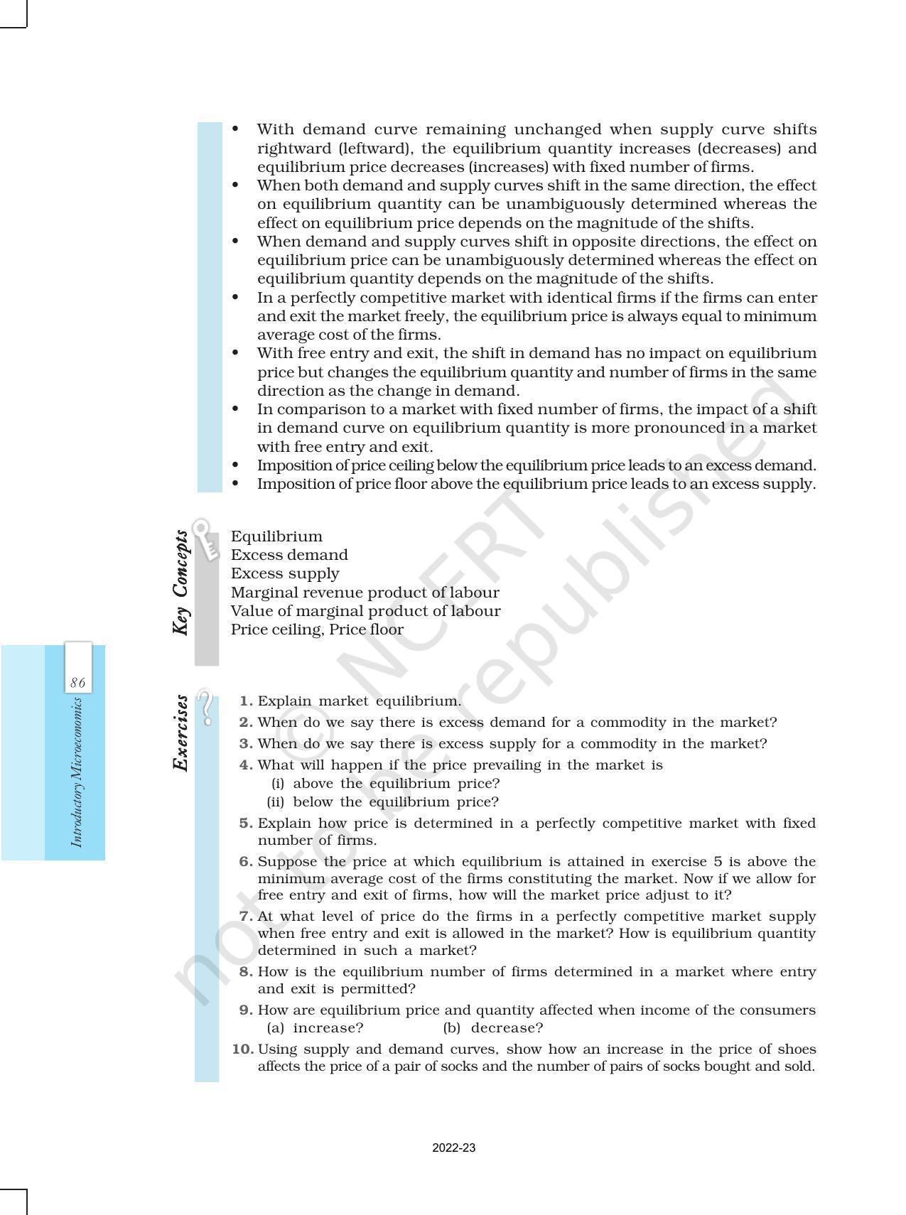 NCERT Book for Class 12 Economics (Microeconomics) Chapter 5 Market Equilibrium - Page 16