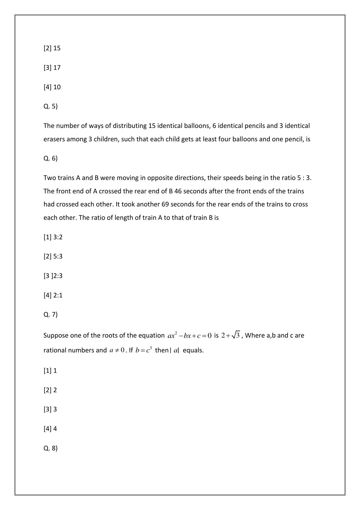 CAT 2022 CAT QA Slot 2 Question Paper - Page 2