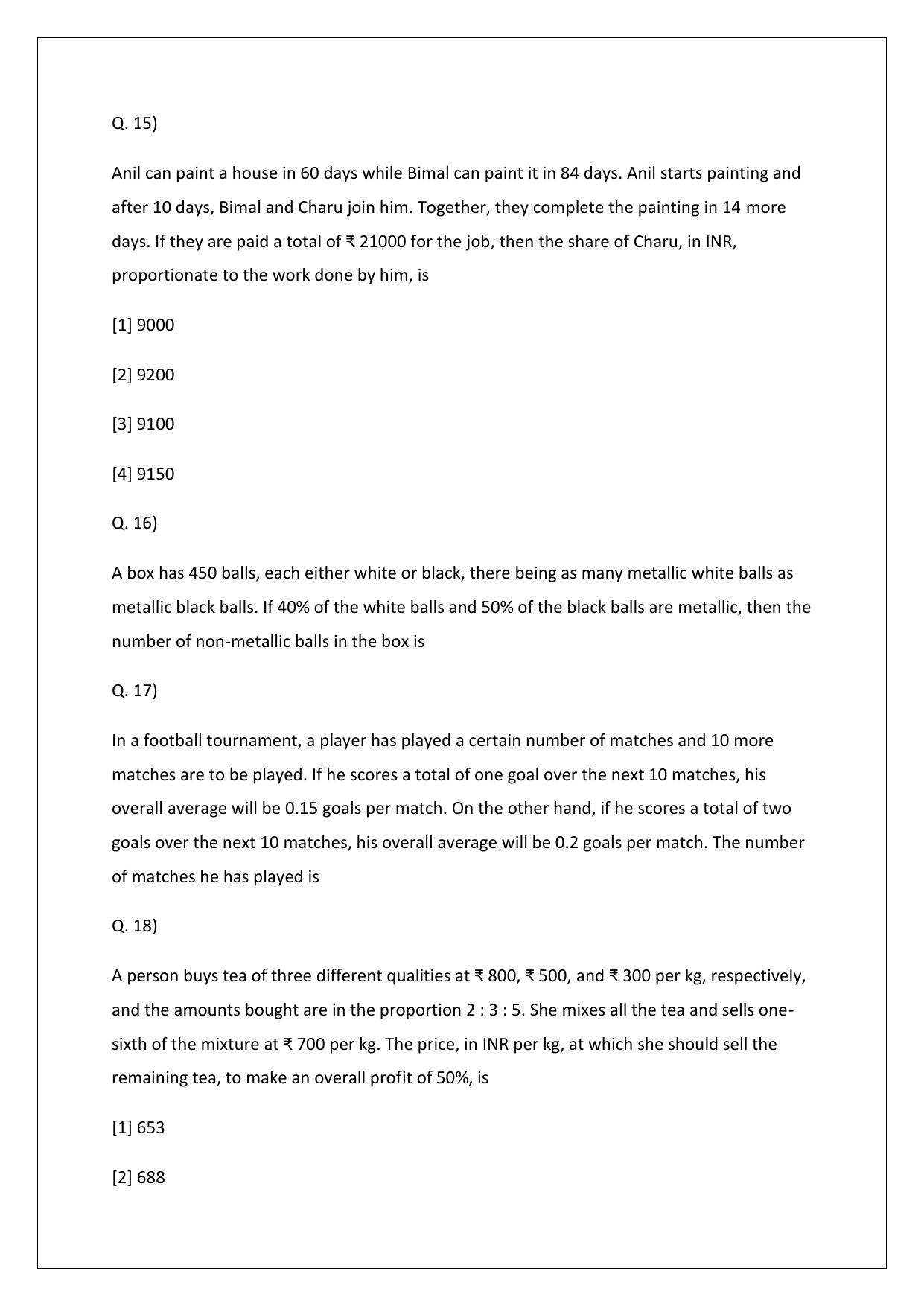 CAT 2022 CAT QA Slot 2 Question Paper - Page 5