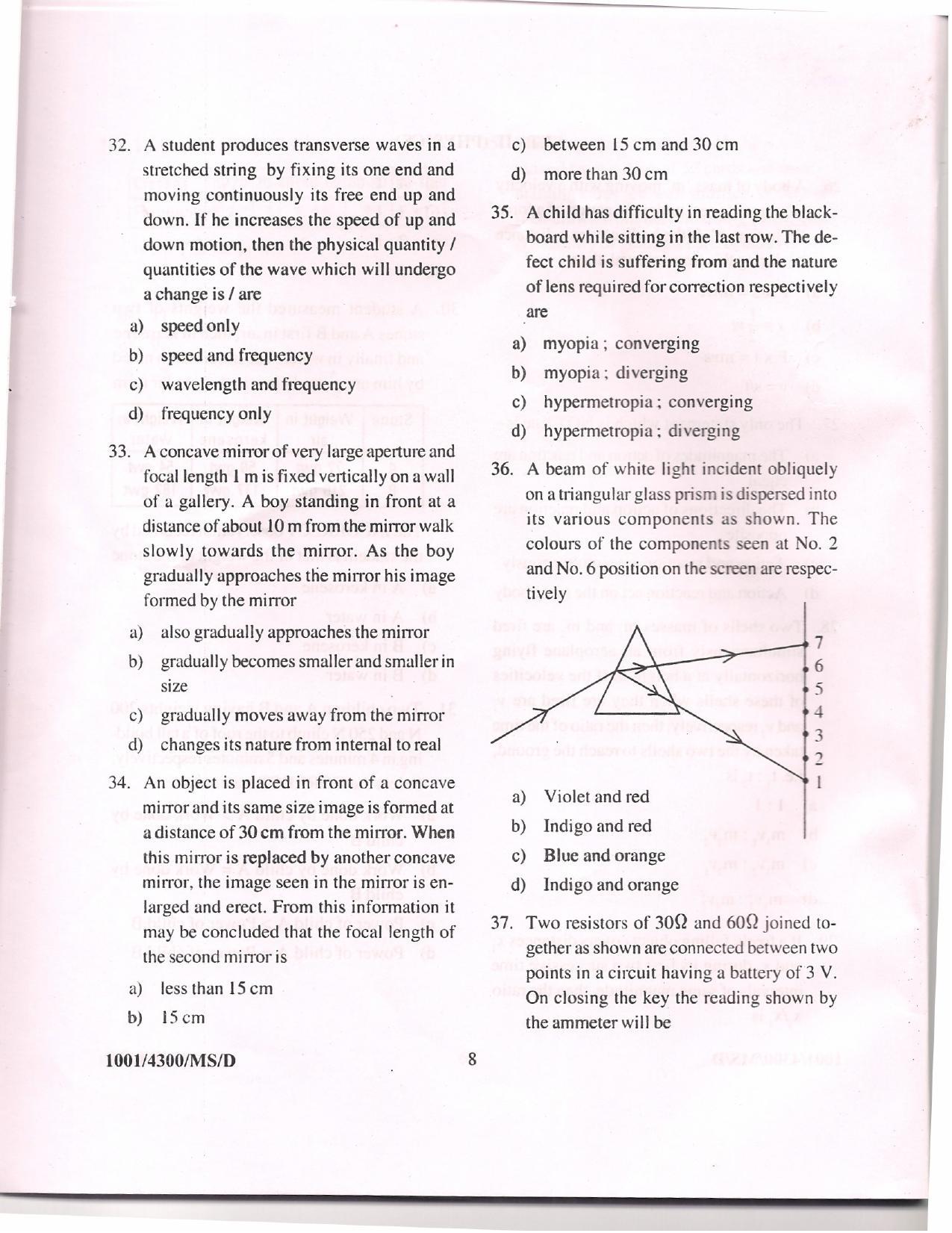 APJEE Mathematics & Science 2010 Question Paper - Page 7